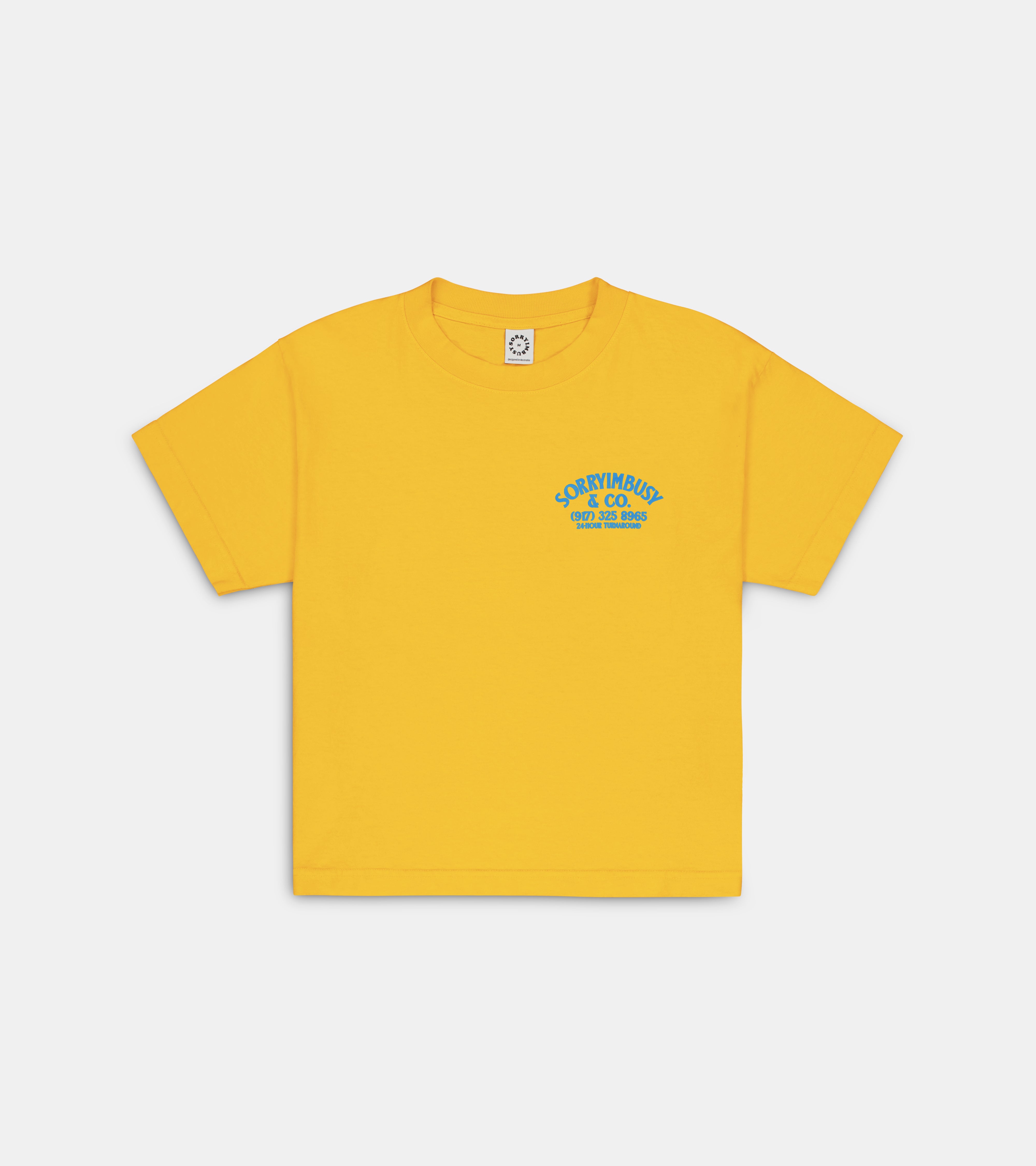 24-Hour Wide Crop T-Shirt - Vintage Yellow