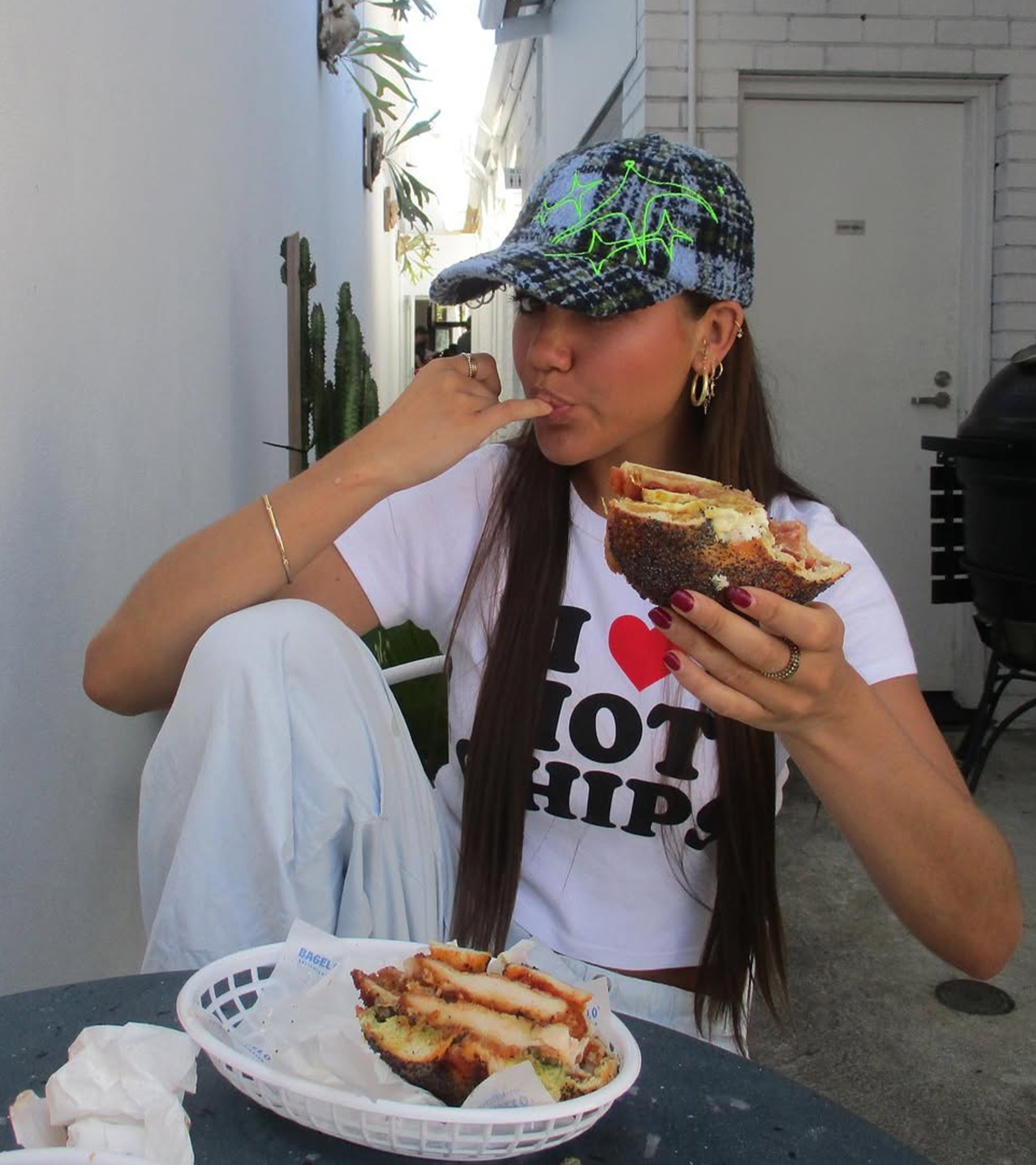 I Love Hot Chips Baby Tee - White