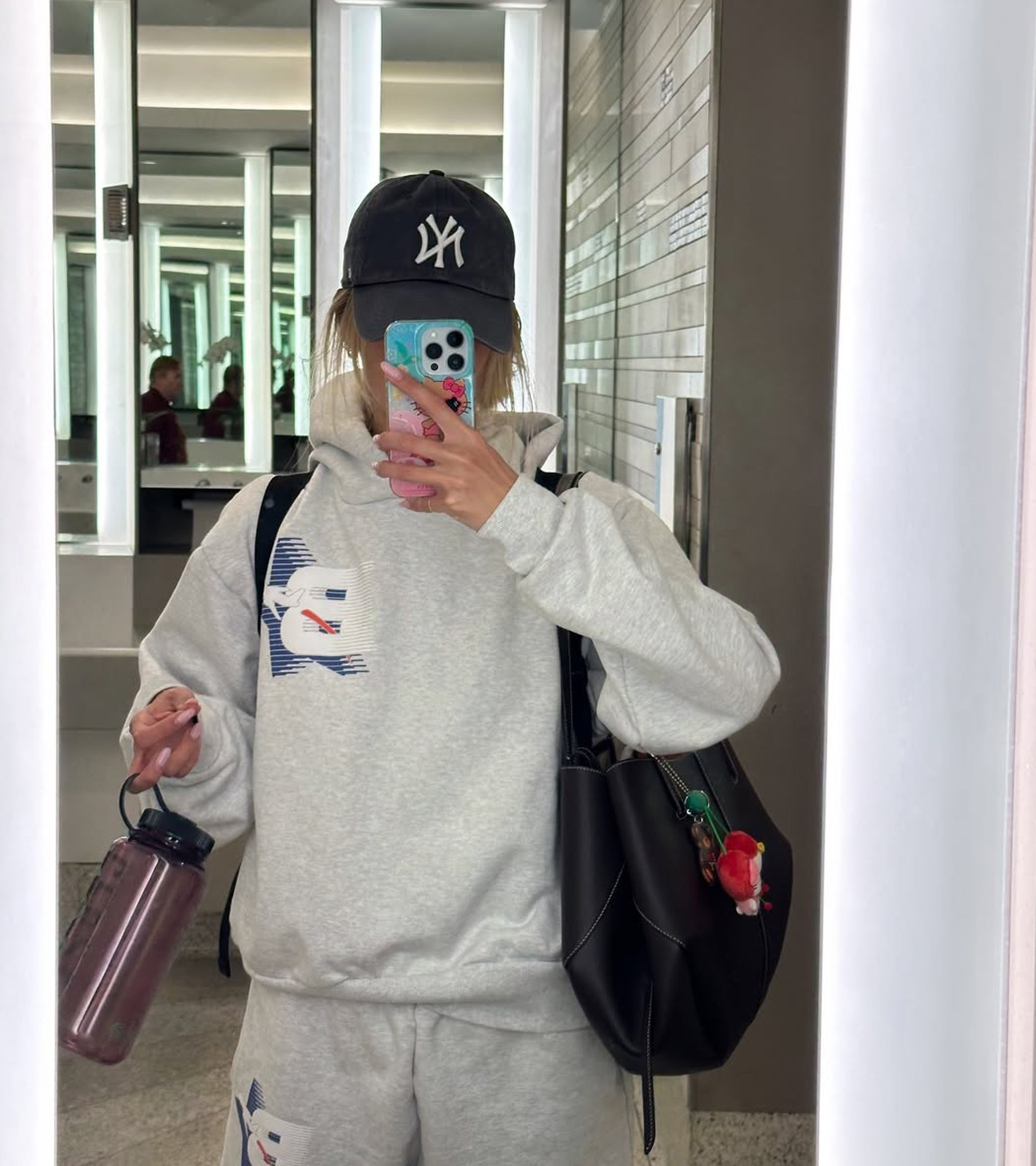 Frequent Flyer Wide-Leg Sweatpants - Ash Grey