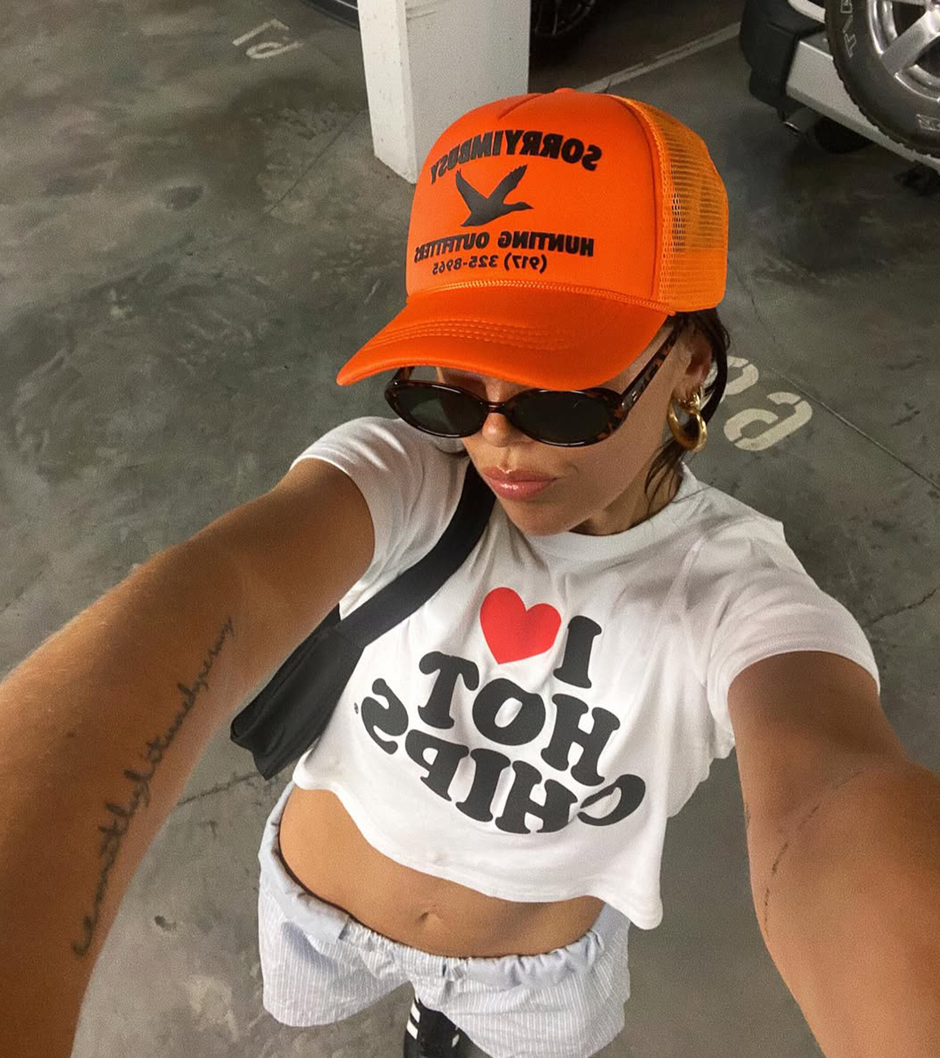 I Love Hot Chips Baby Tee - White