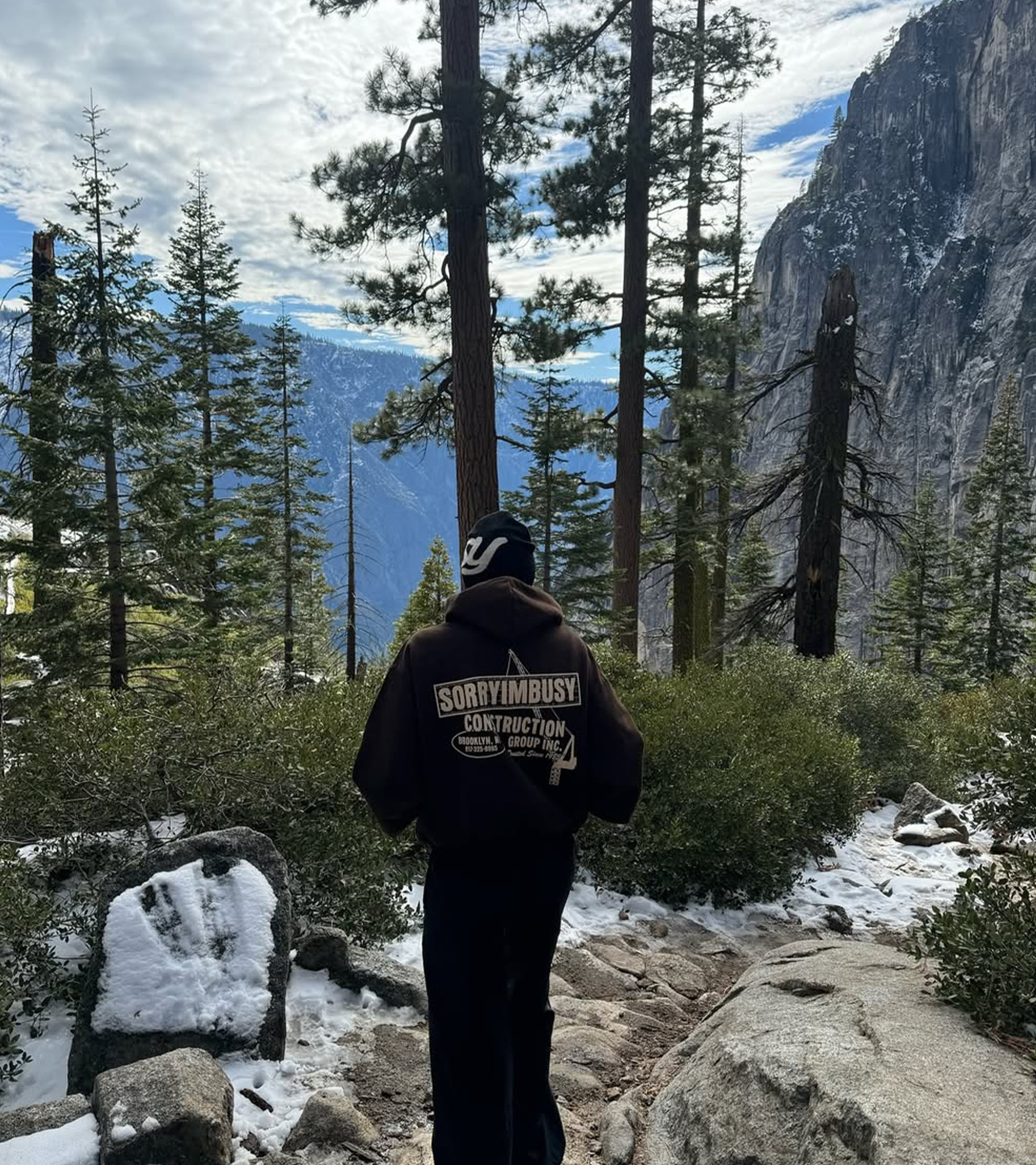 Construction Hoodie - Brown