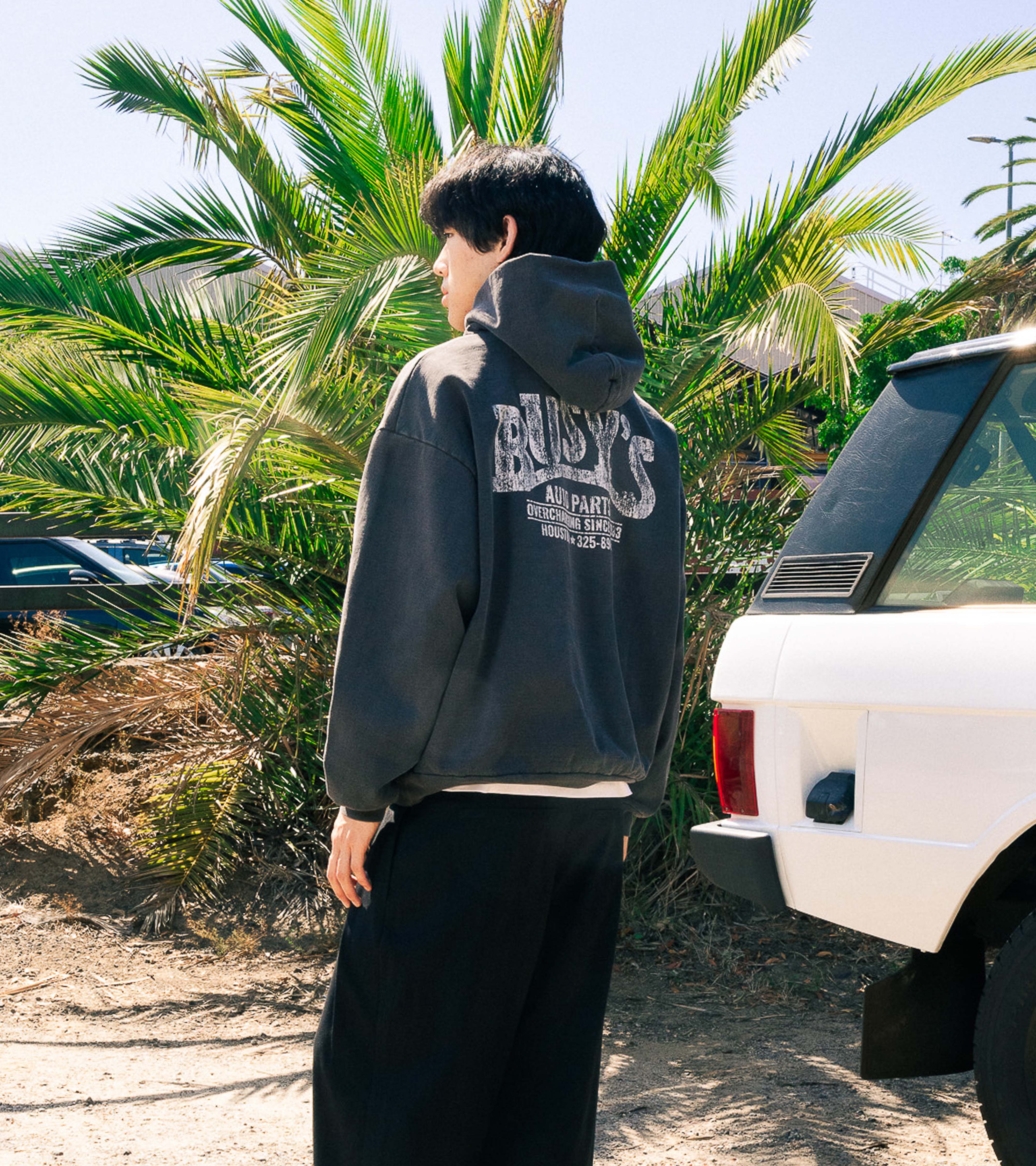 Auto Parts Hoodie - Vintage Black