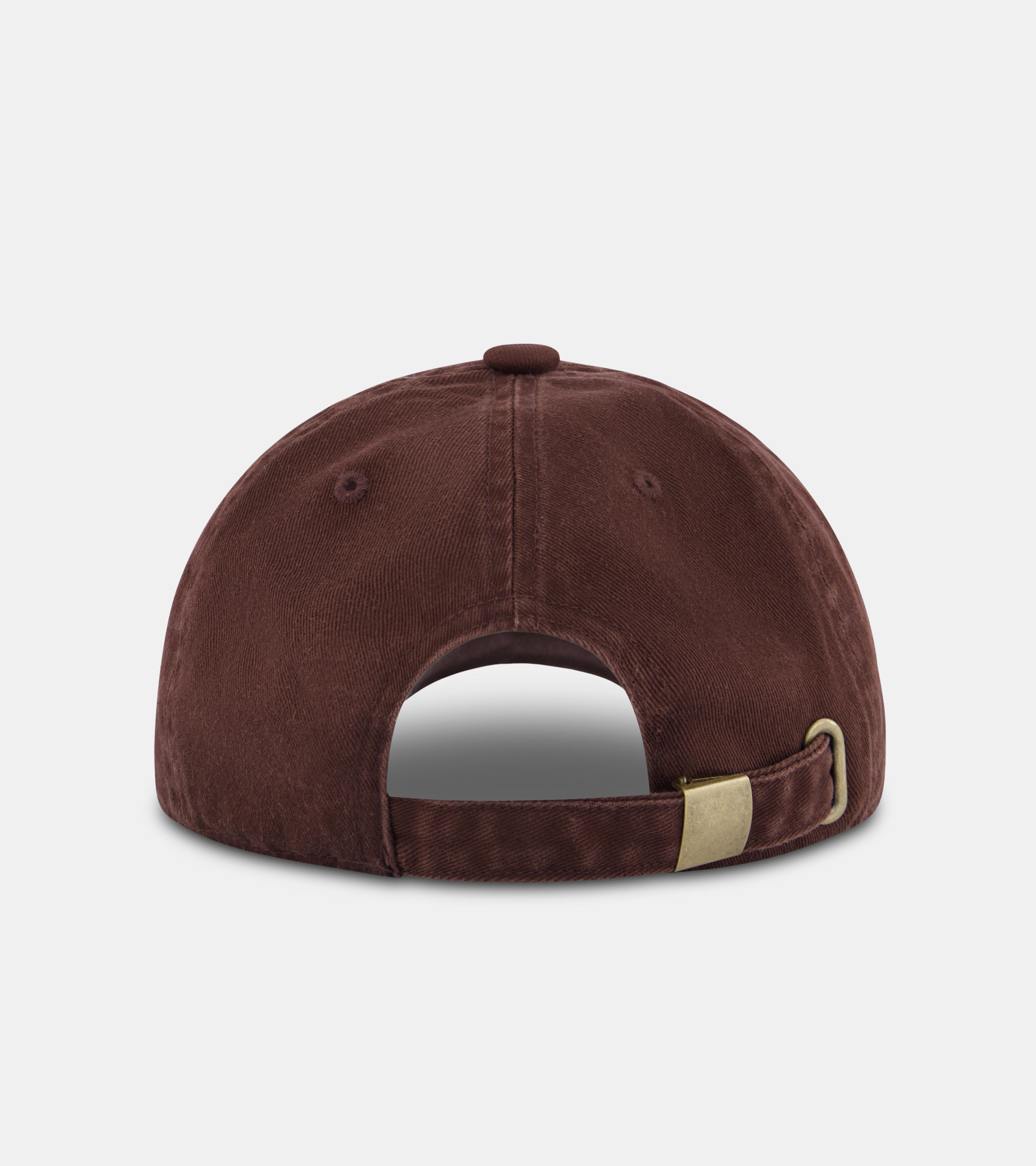 Distressed Logo Cap - Brown