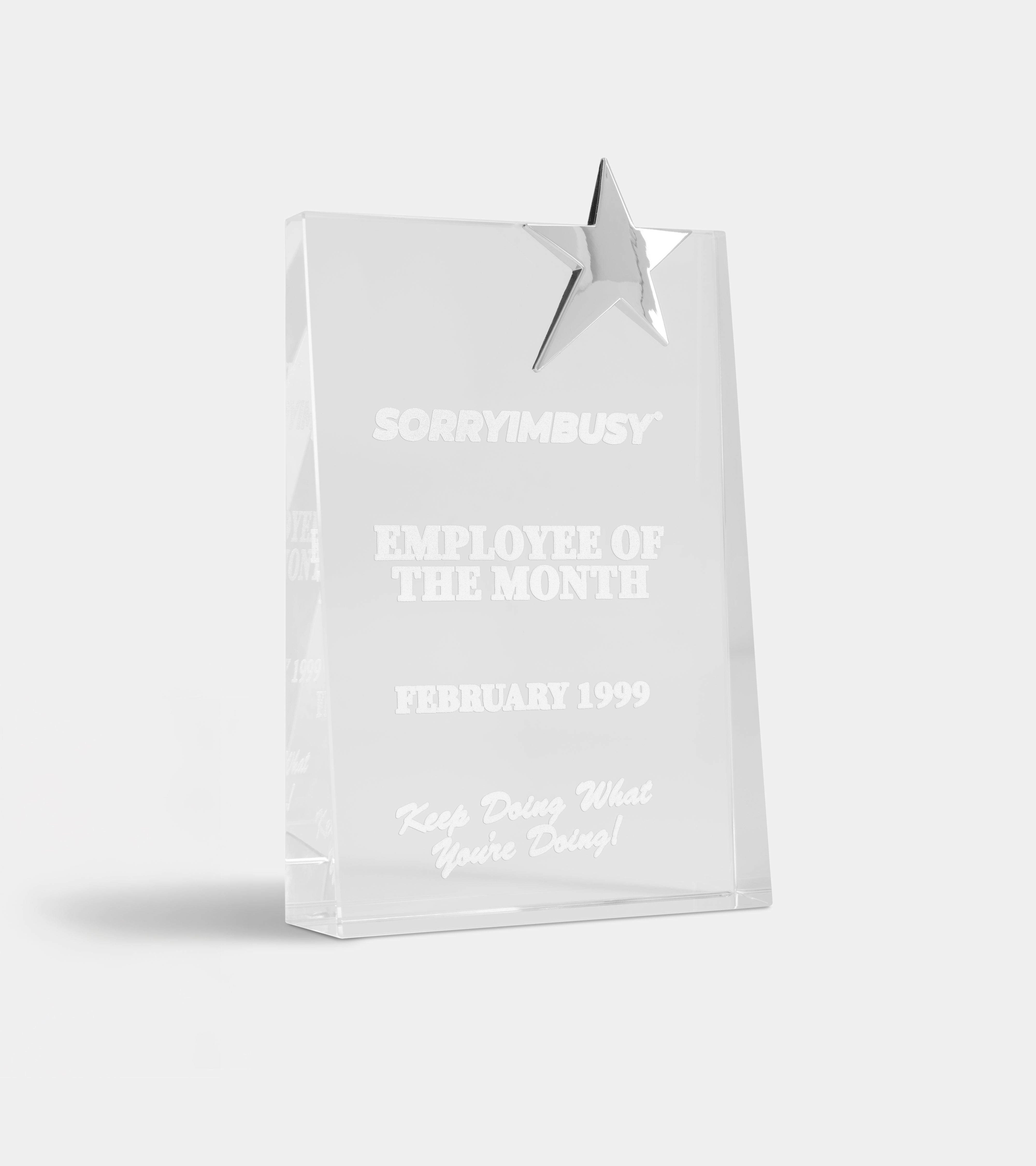 Employee of the Month Trophy