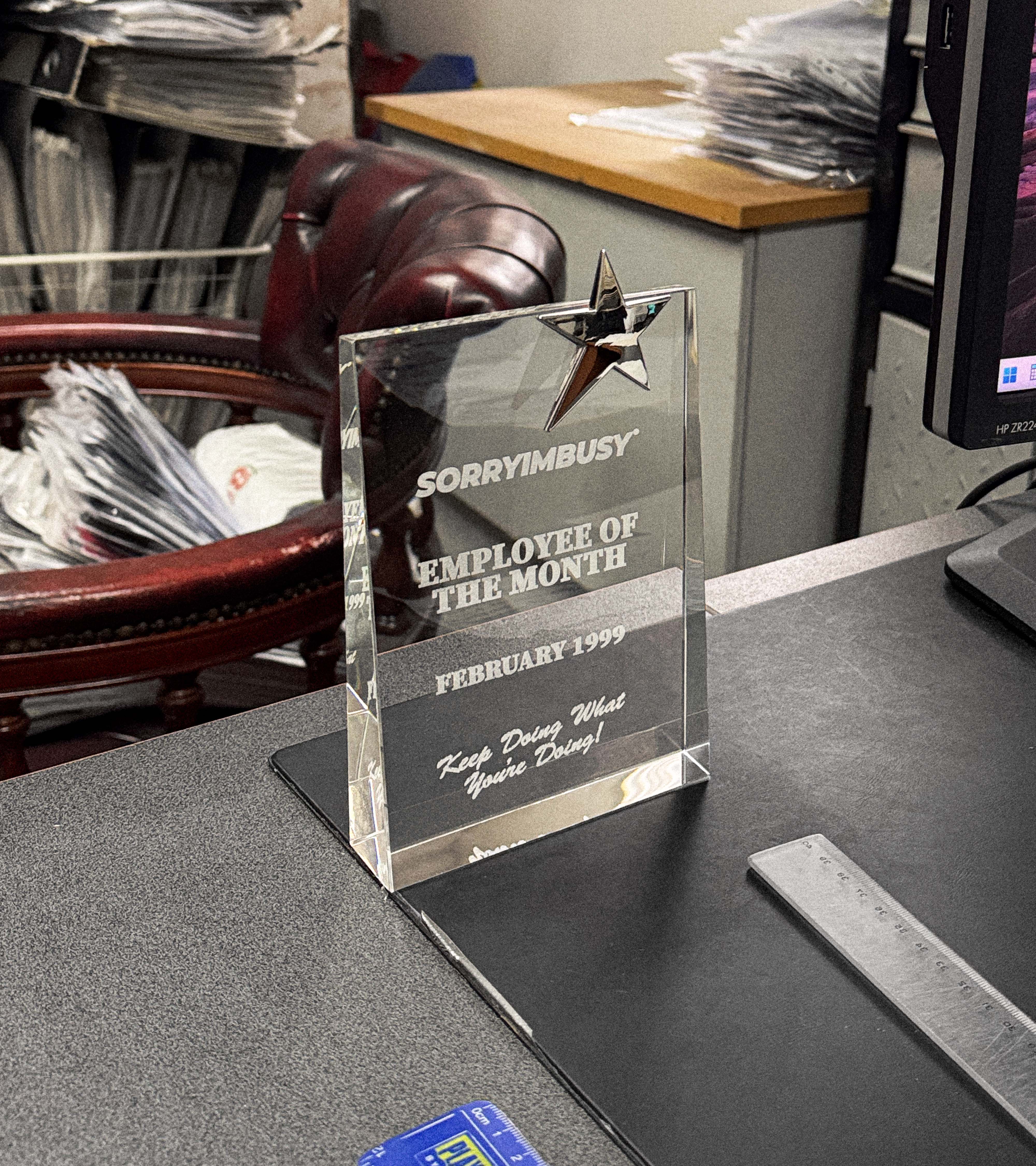 Employee of the Month Trophy