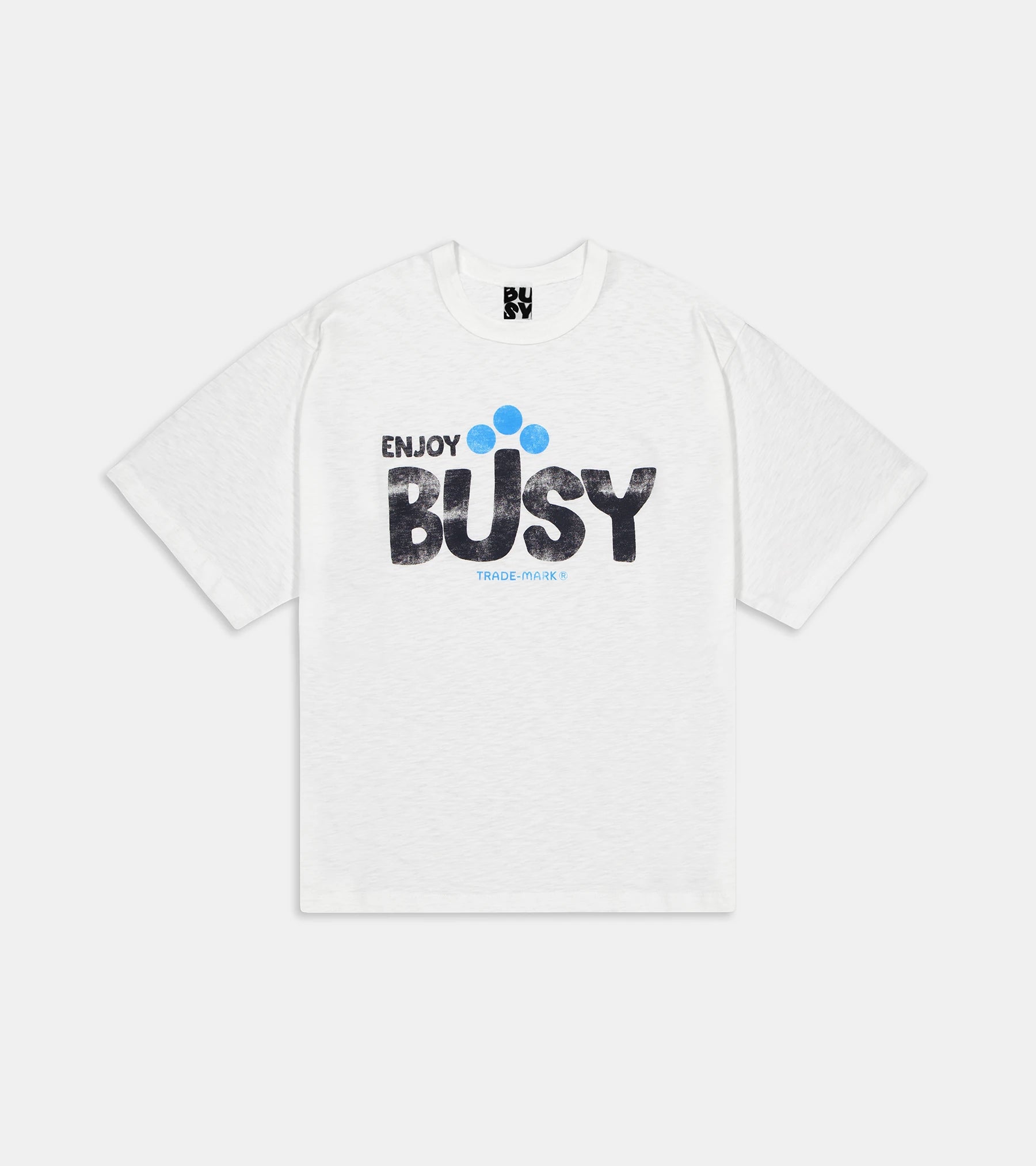 Enjoy Busy Slub T-Shirt - White