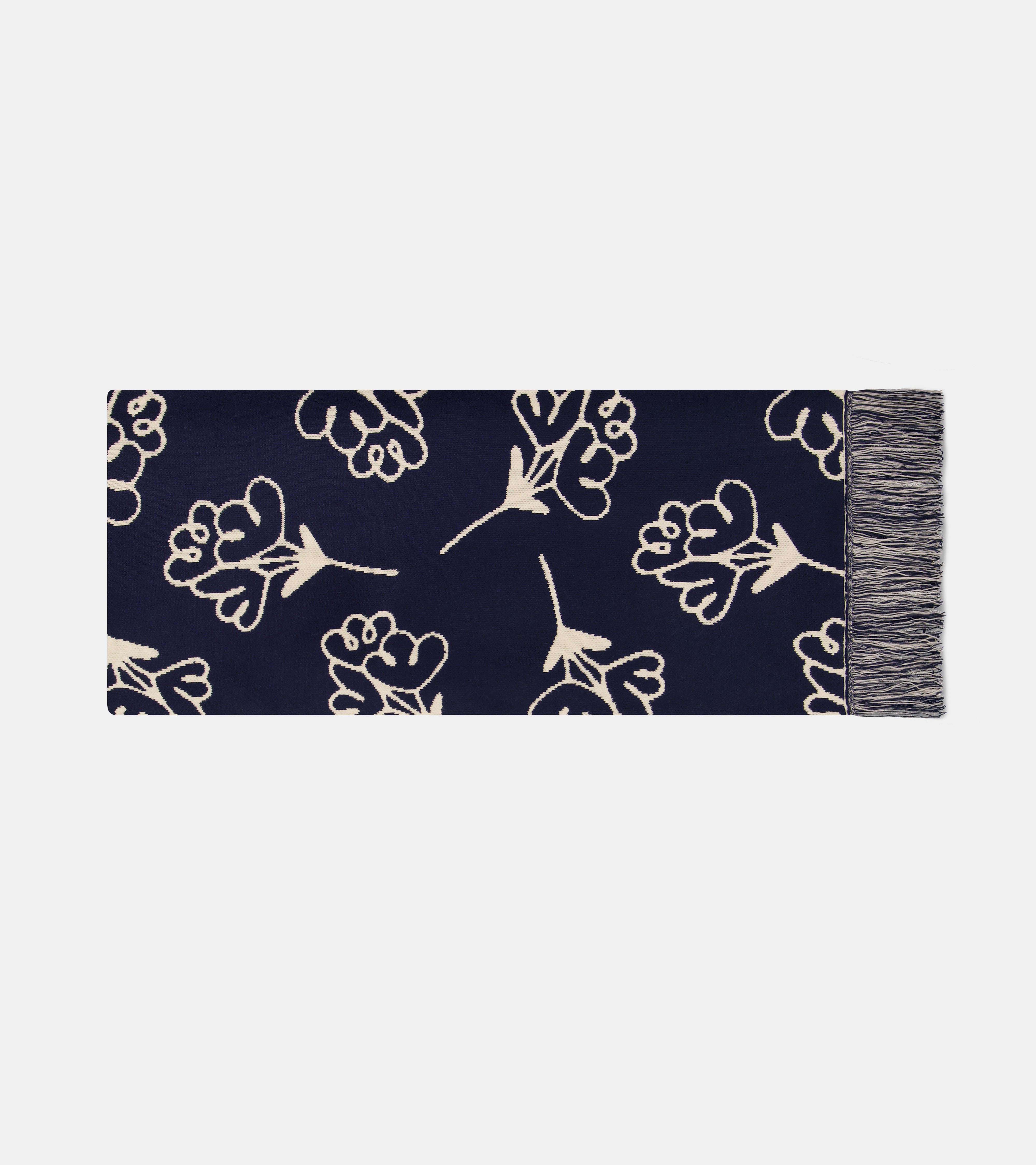 Gracie's Scarf - Navy/Beige