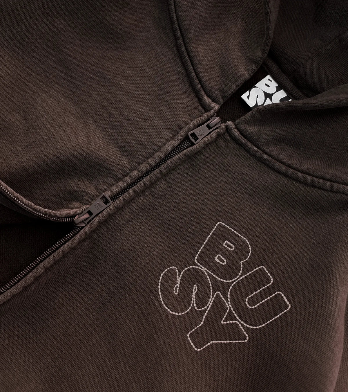 Heritage Zip Hoodie - Washed Brown