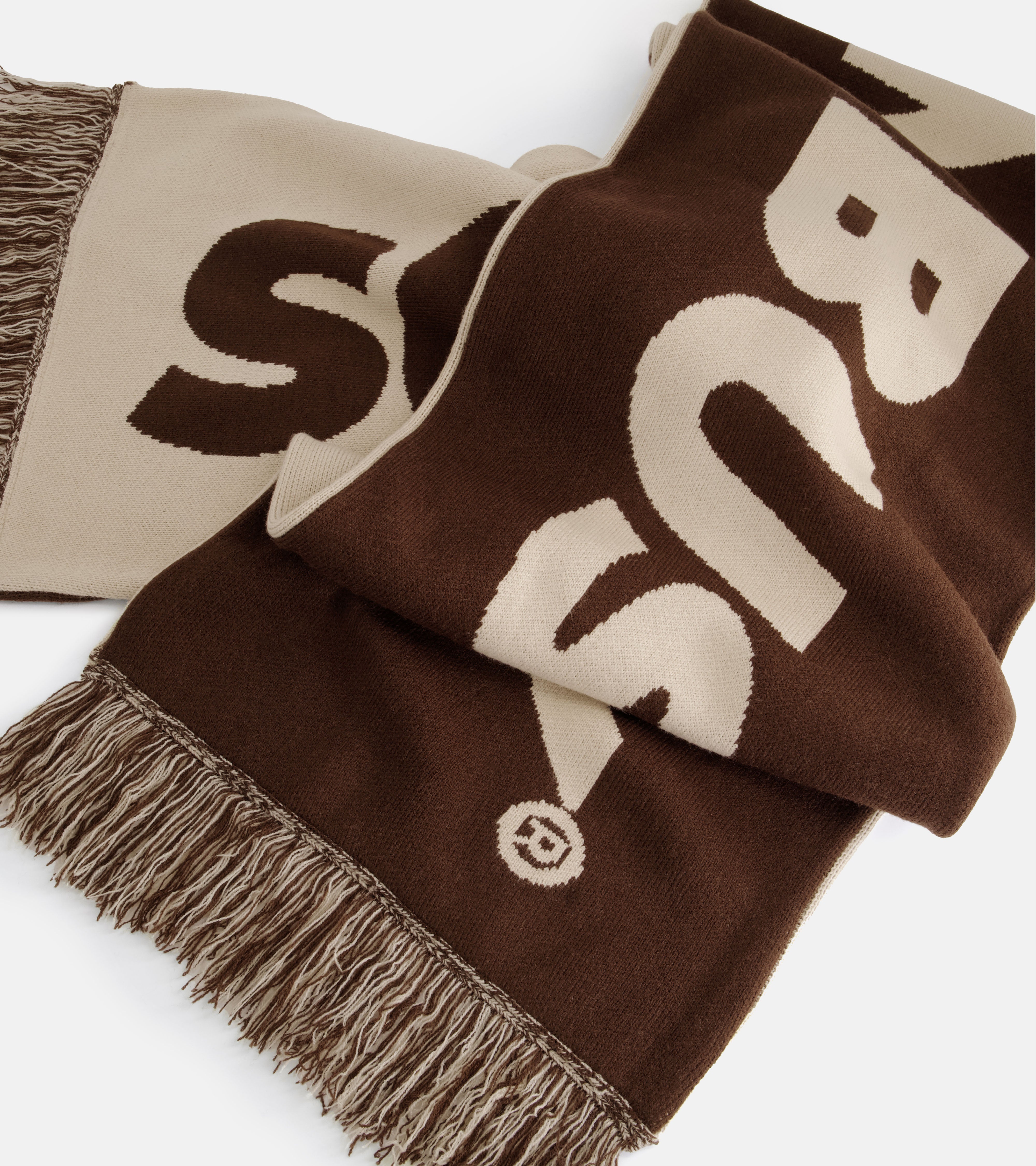 Logotype Scarf - Brown/Beige