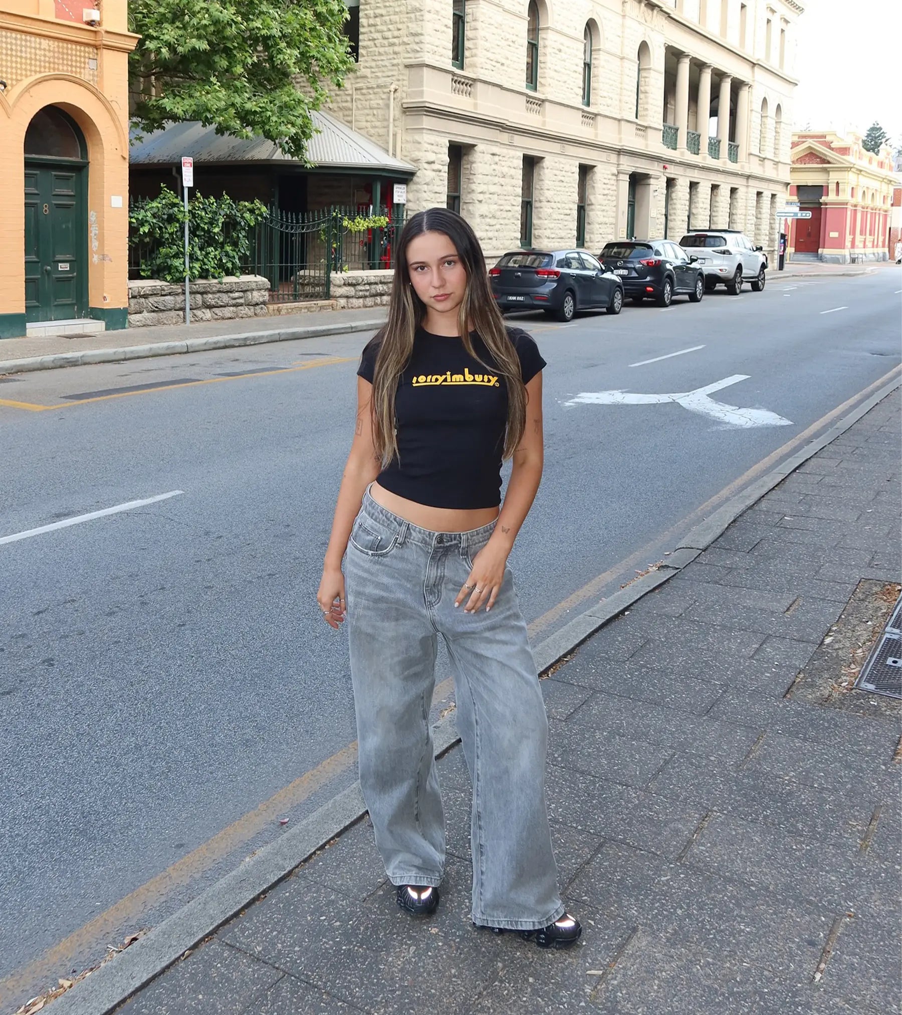 Polaris Baby Tee - Black