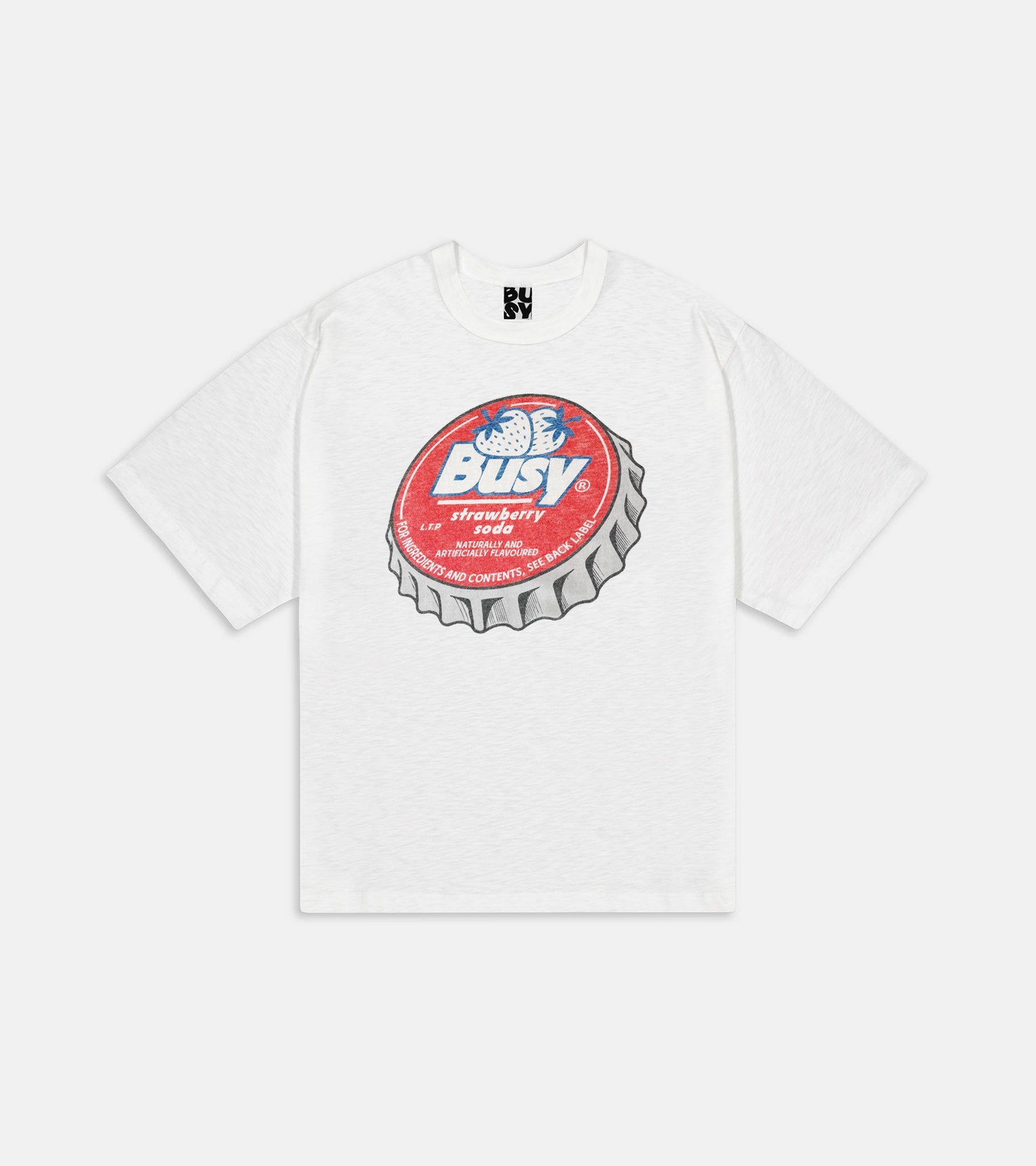 Strawberry Soda Slub T-Shirt - White