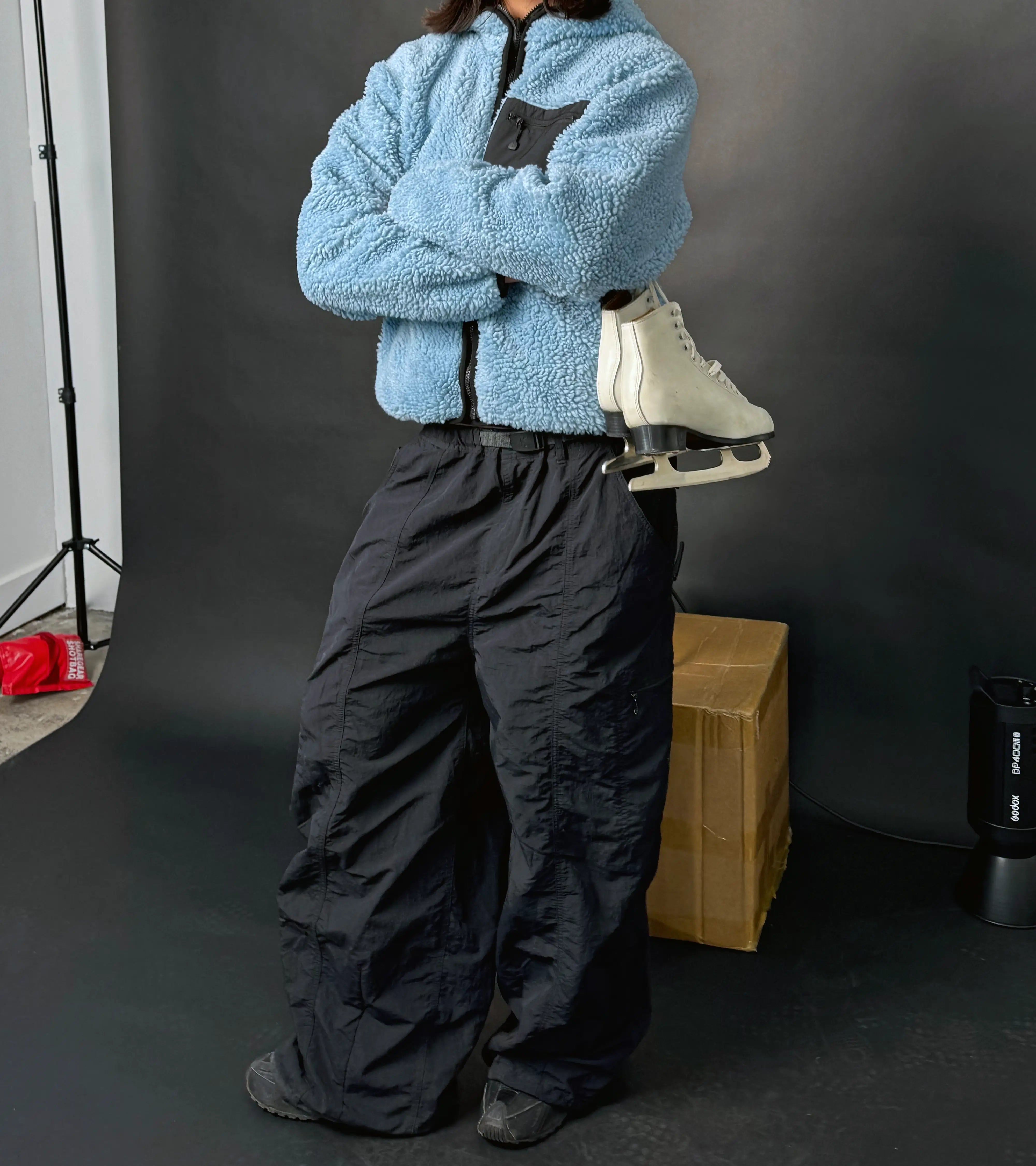 Spellout Sherpa - Baby Blue