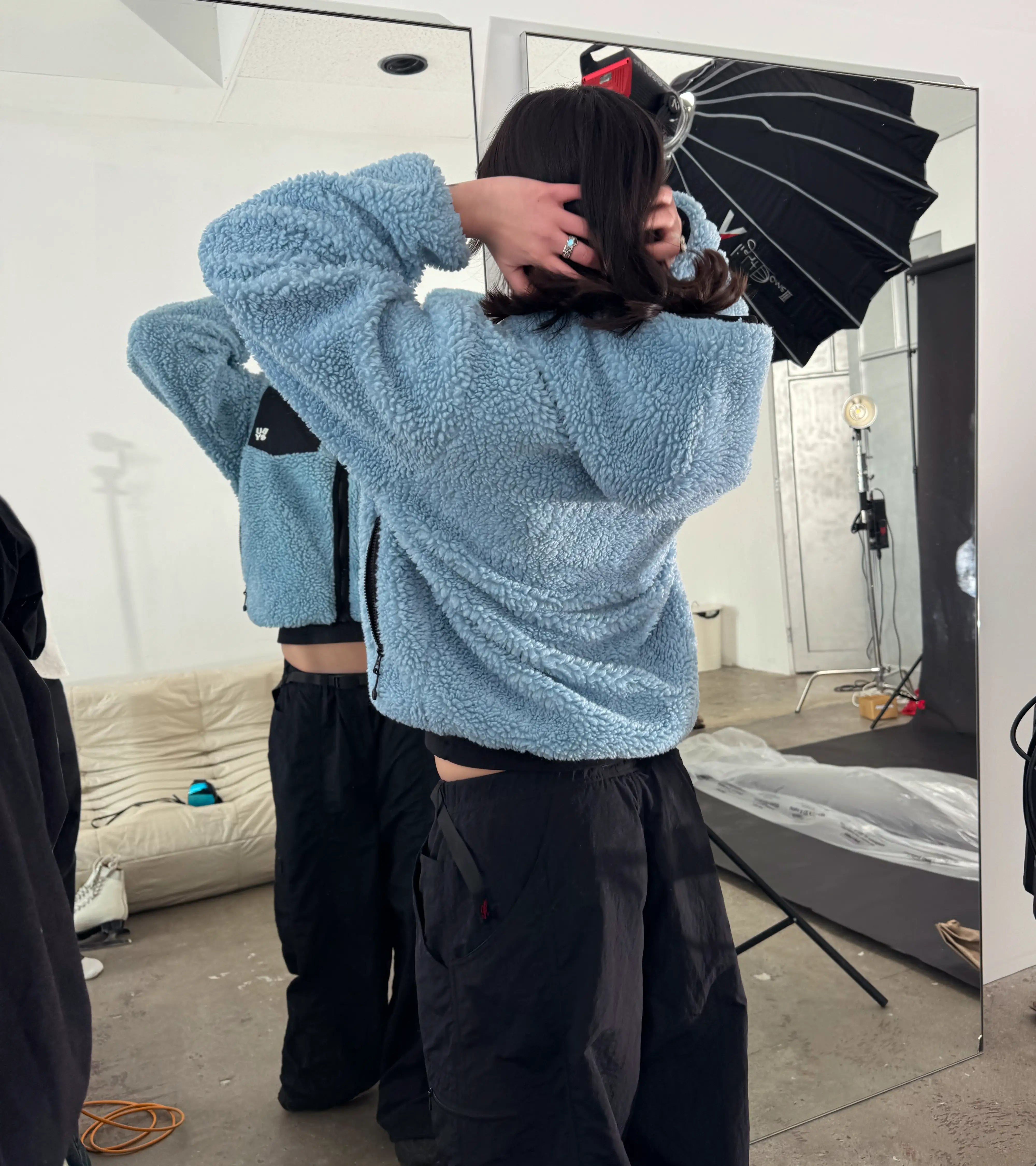 Spellout Sherpa - Baby Blue