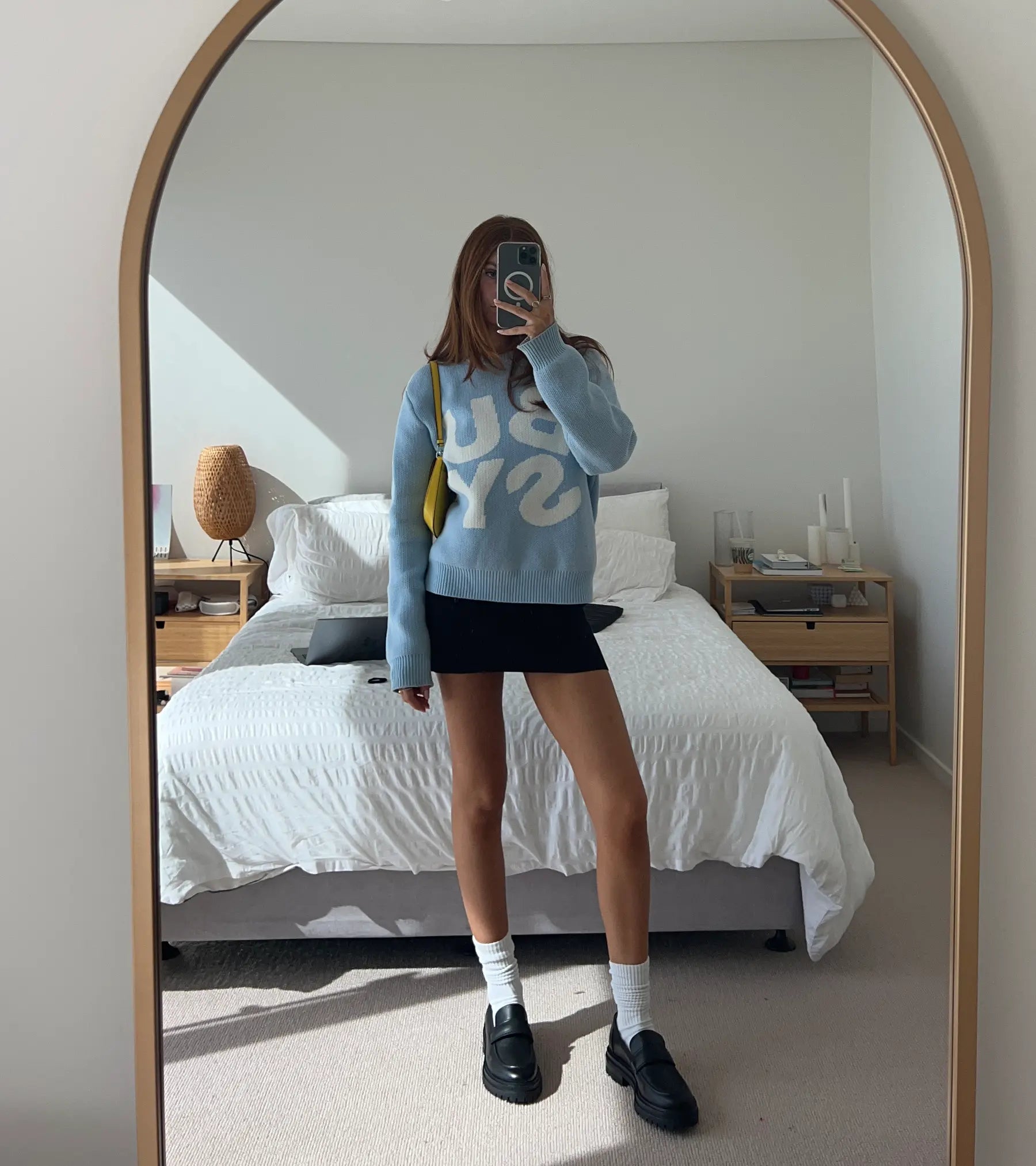 Spellout Knit - Baby Blue