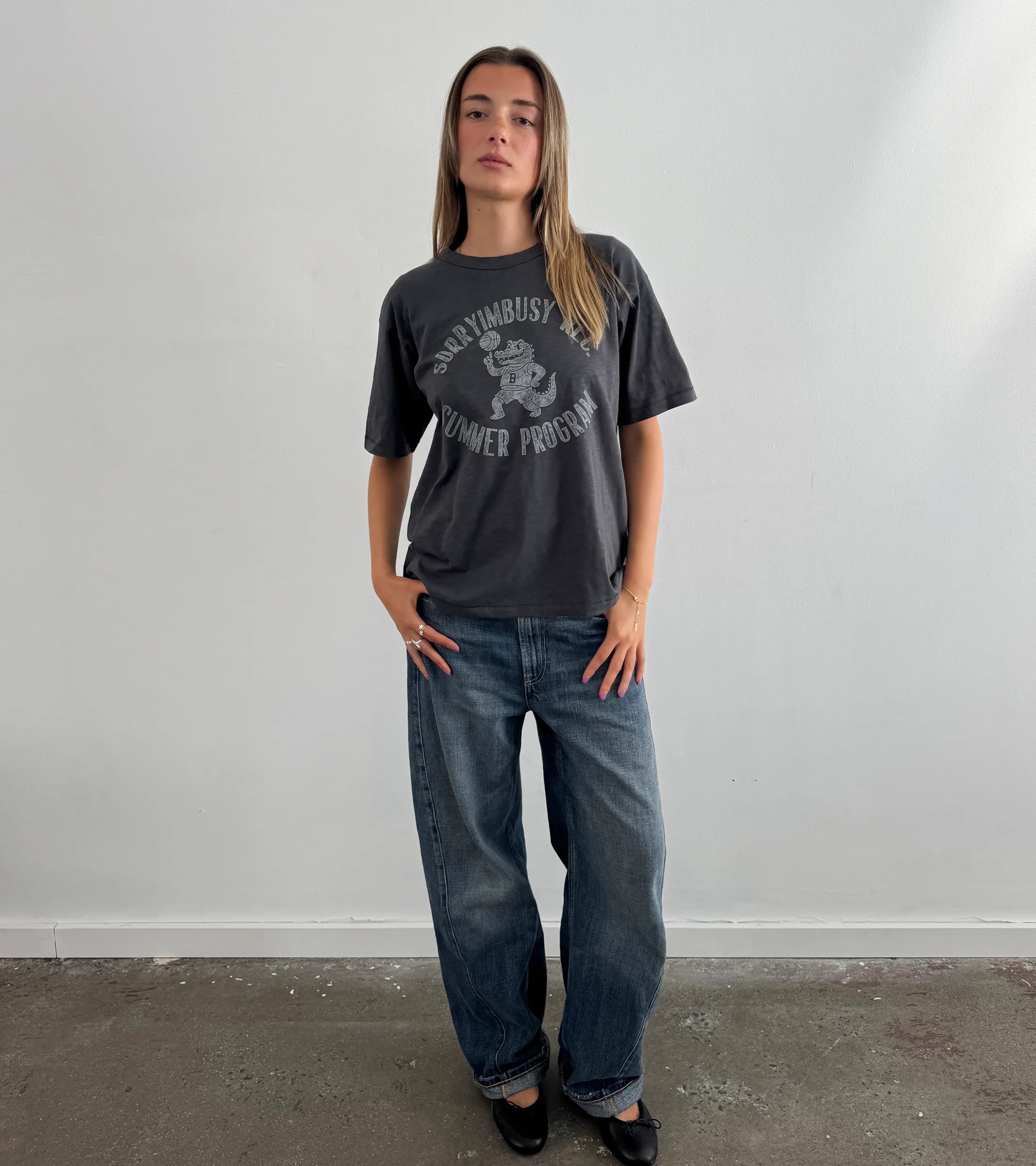Summer Rec Slub T-Shirt - Charcoal