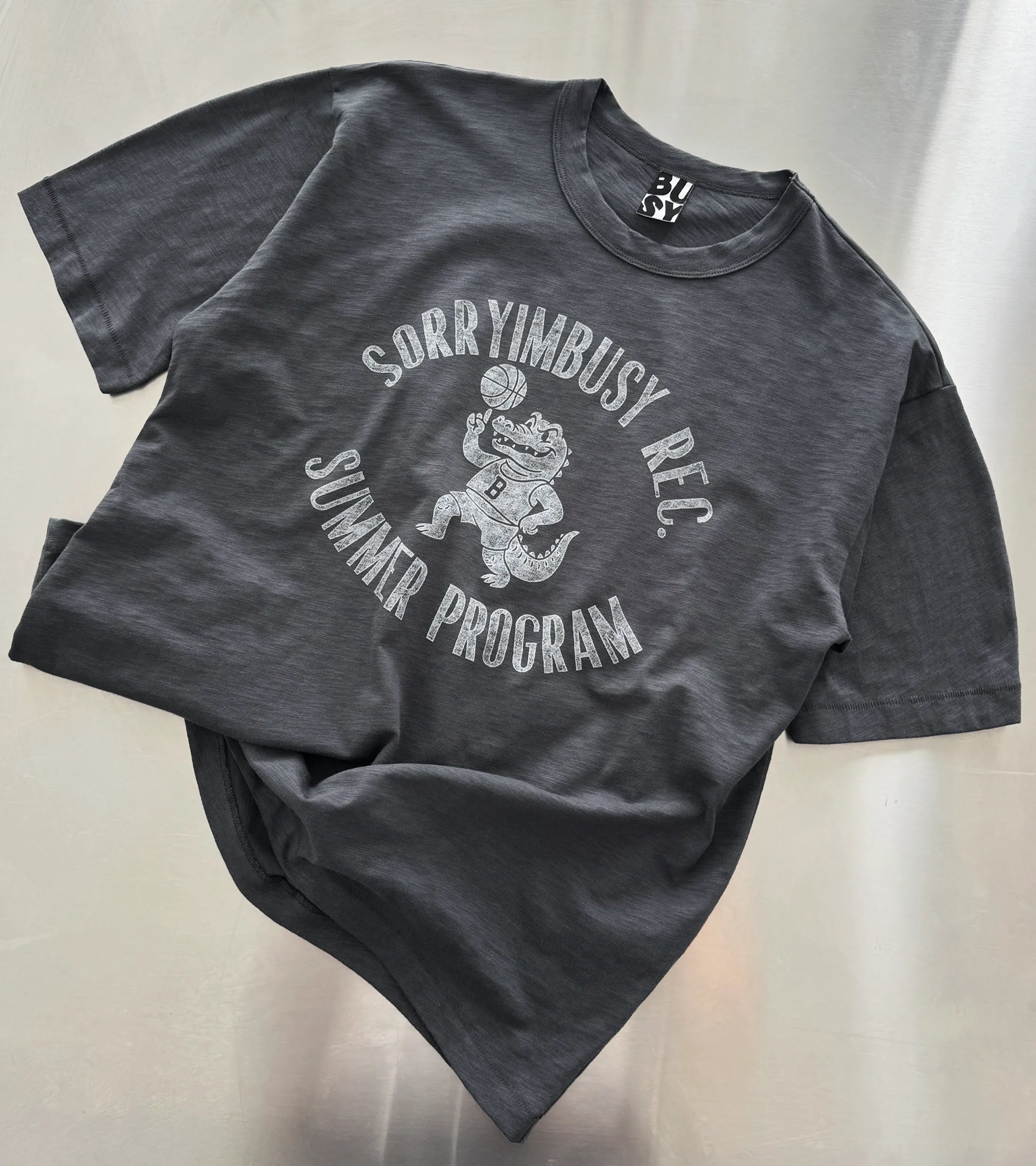 Summer Rec Slub T-Shirt - Charcoal