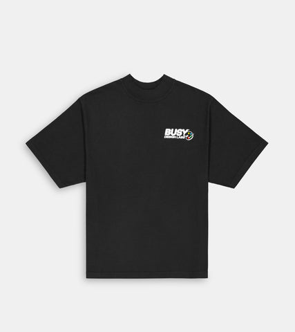 Busy Design Labs Mock Neck T-Shirt - Off Black