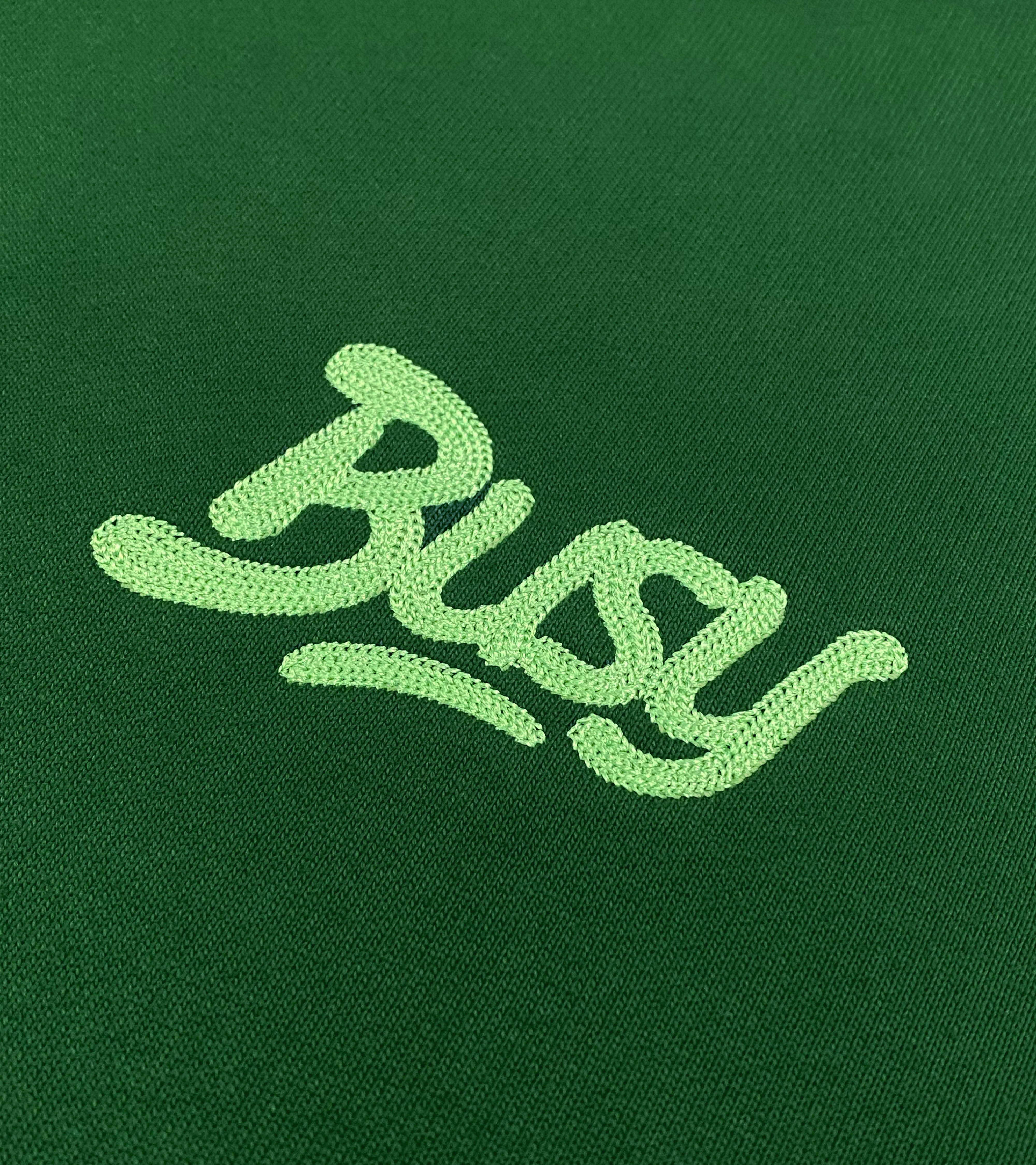 Chain Stitch Logo Hoodie - Green