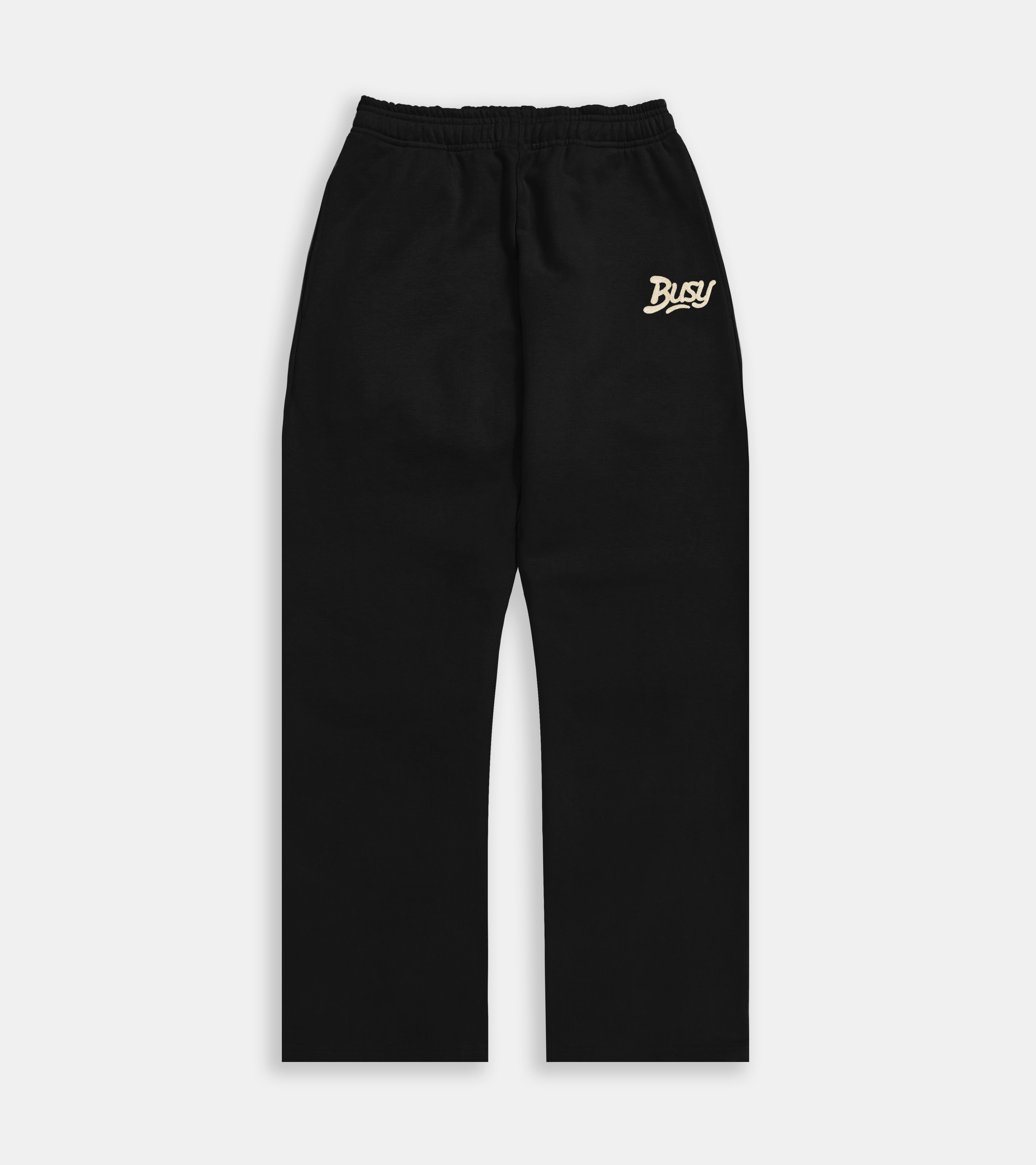 Chain Stitch Logo Sweatpants - Black