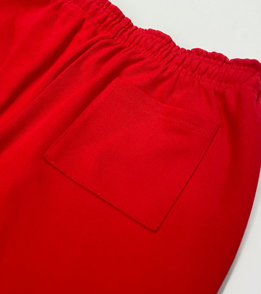 Chain Stitch Logo Sweatpants - Red
