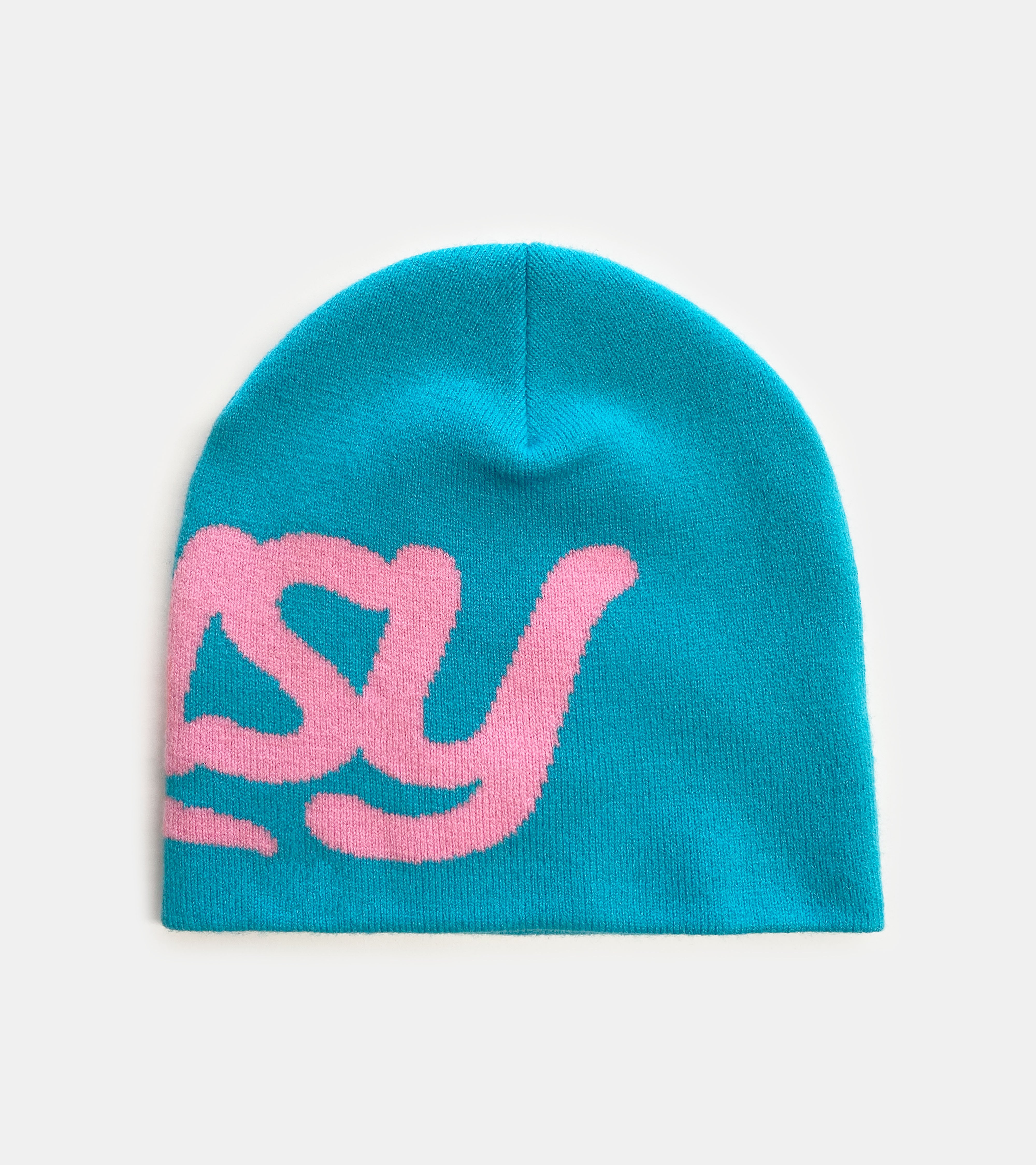 Chain Stitch Logo Beanie - Blue/Pink