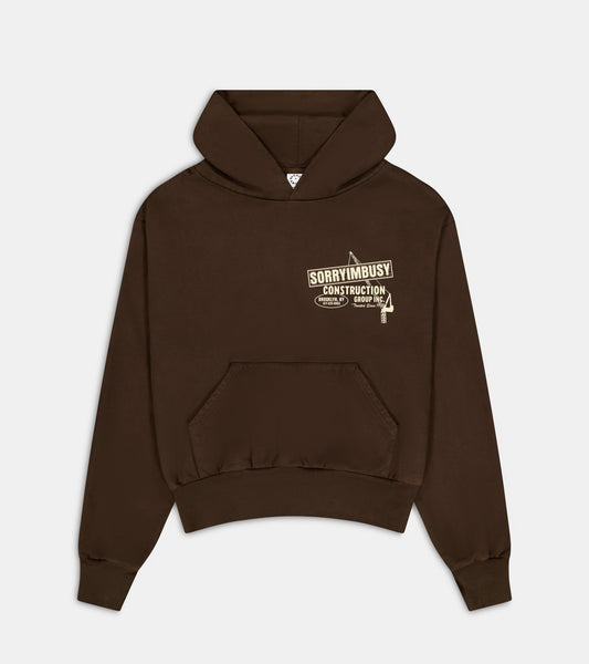 Construction Hoodie - Brown