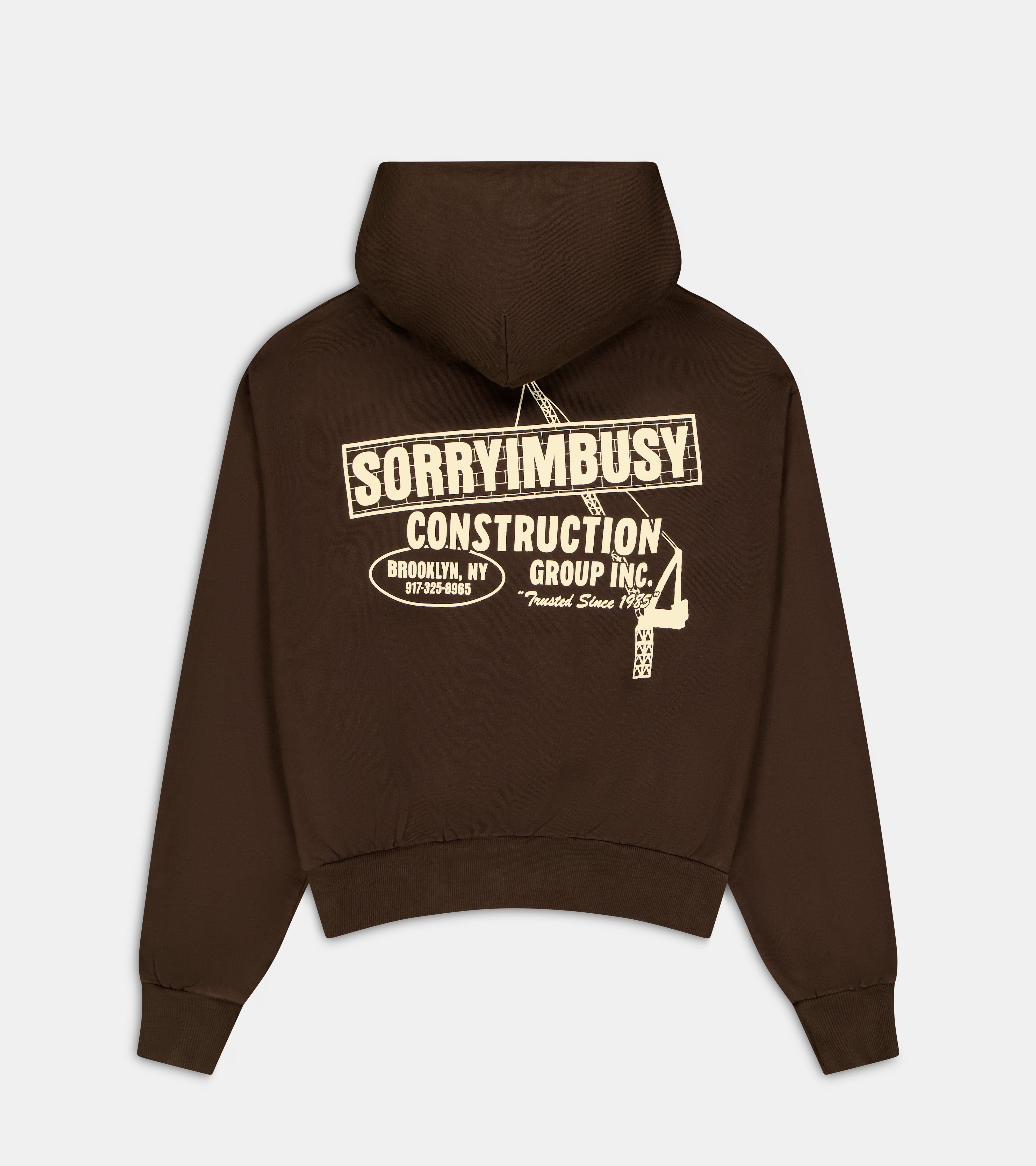 Construction Hoodie - Brown