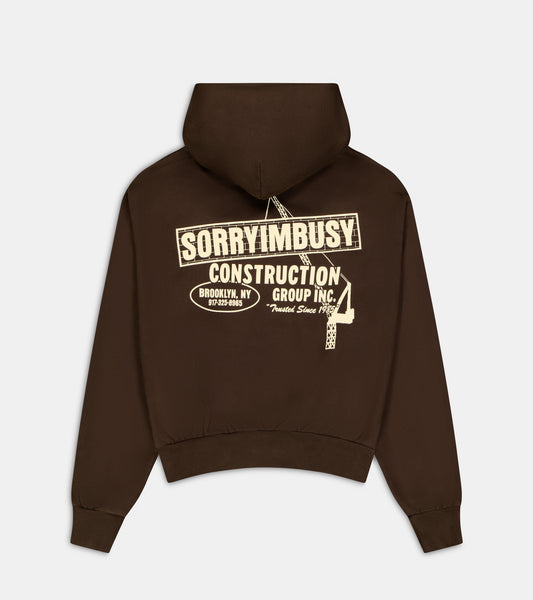 Construction Hoodie - Brown