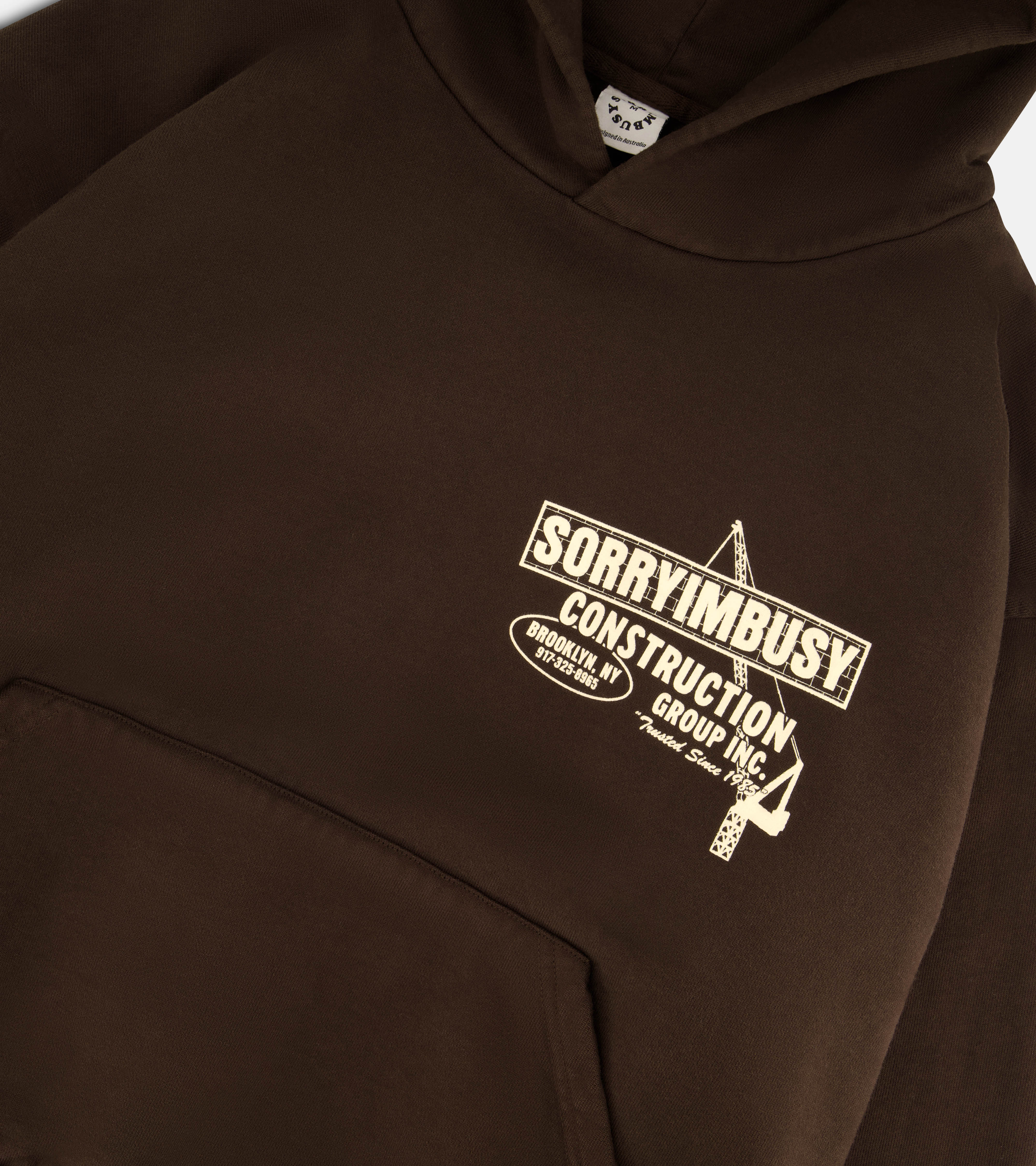 Construction Hoodie - Brown