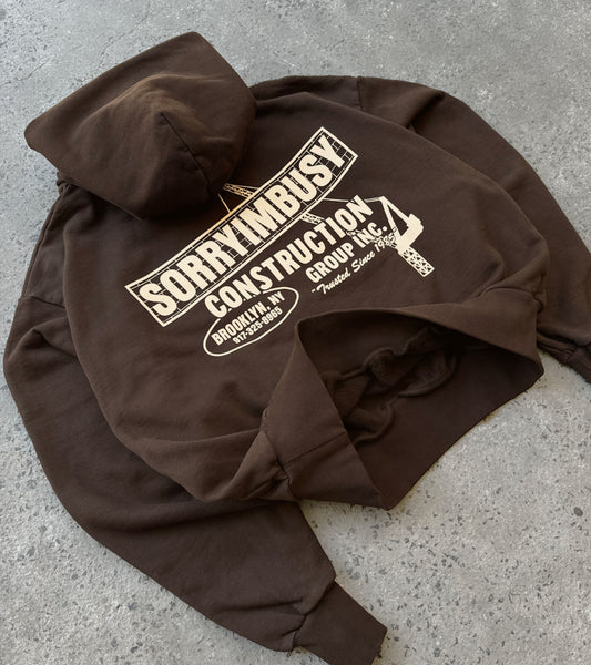 Construction Hoodie - Brown