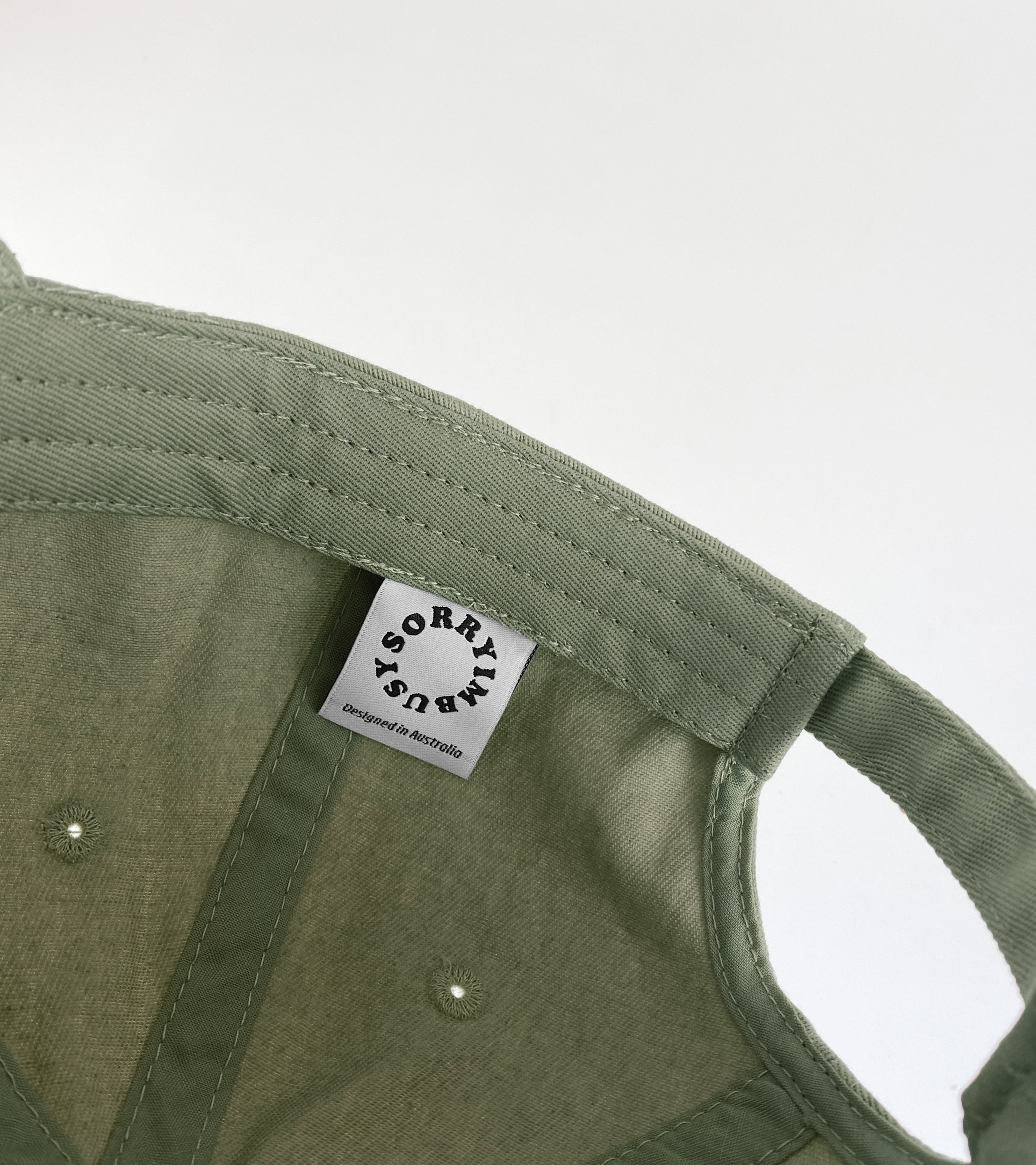 Distressed Logo Cap - Army Green