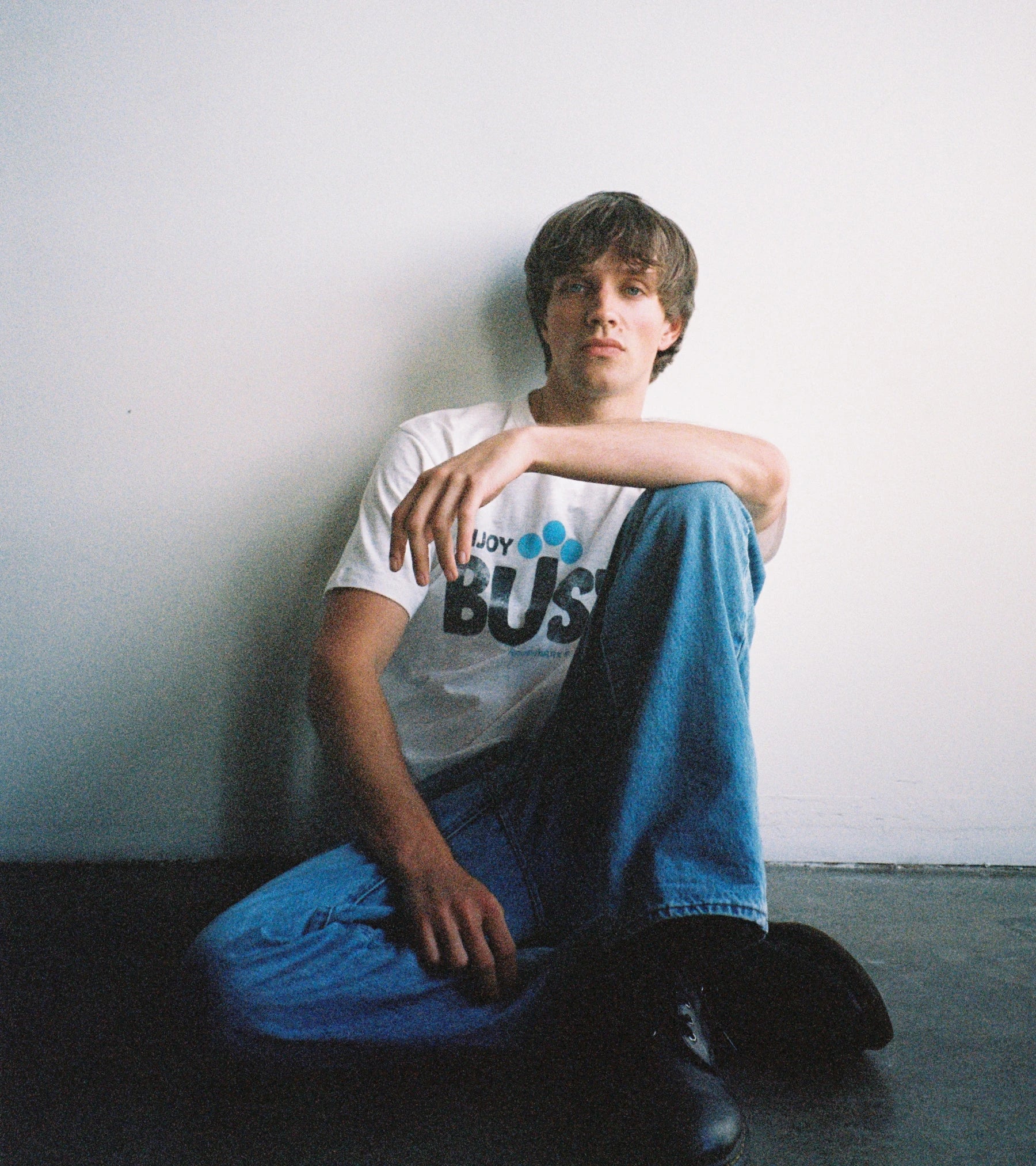 Enjoy Busy Slub T-Shirt - White