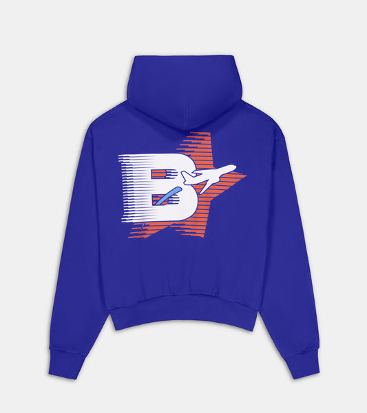 Frequent Flyer Hoodie - Deep Blue