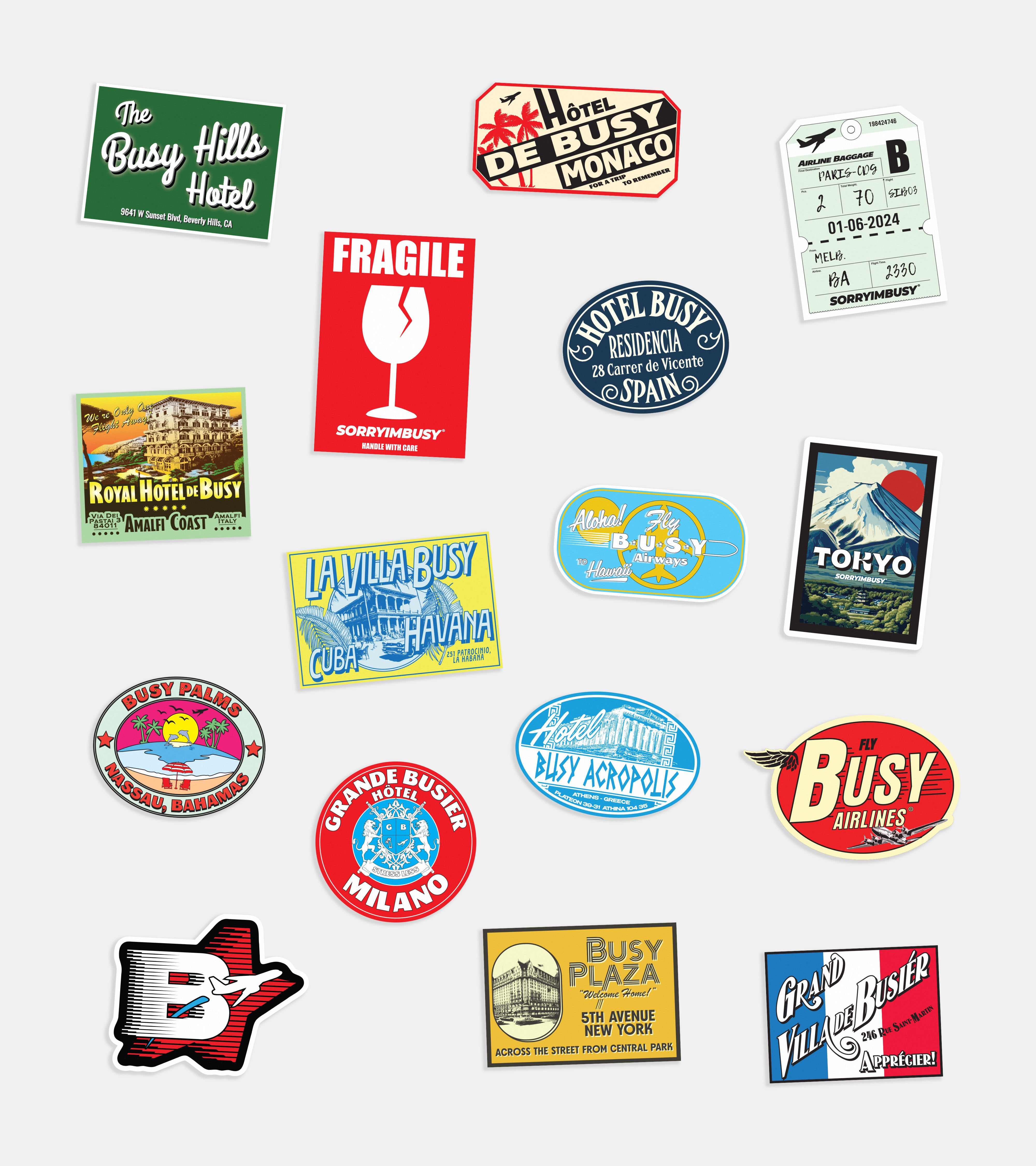 Frequent Flyer Sticker Set