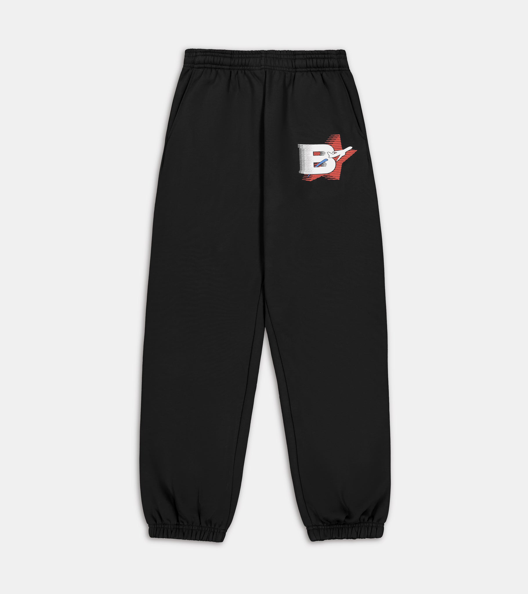 Frequent Flyer Cuffed Sweatpants - Black