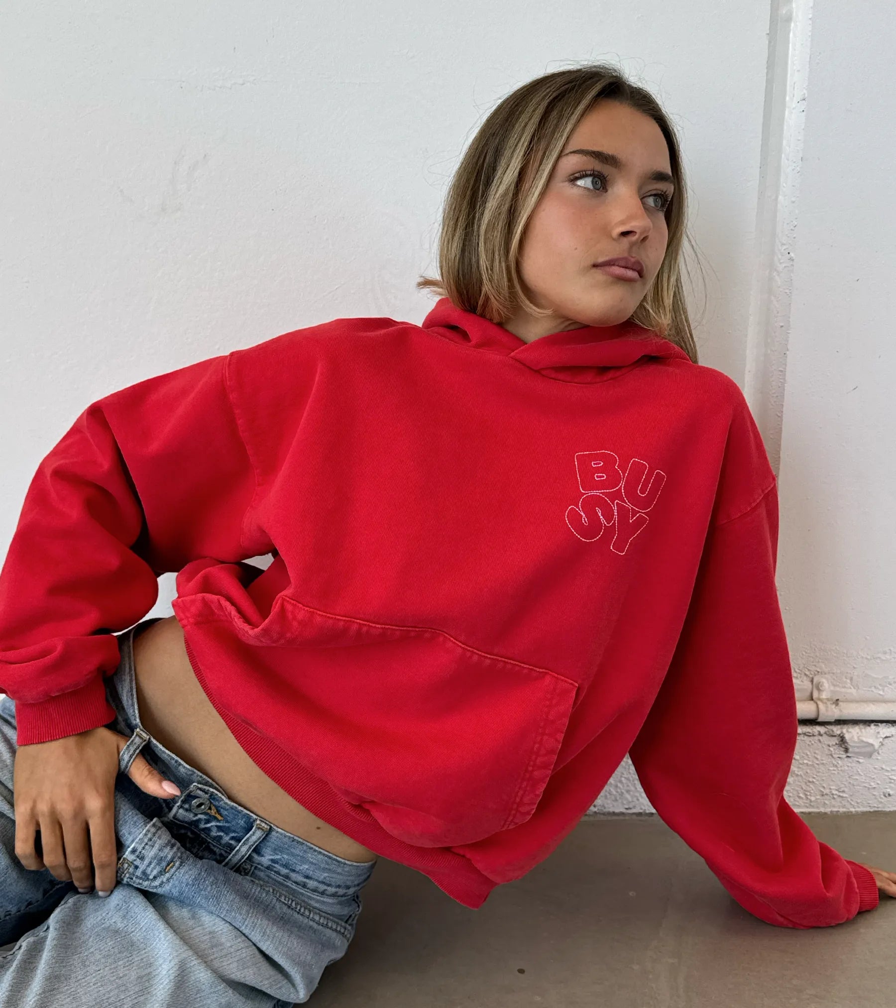Heritage Hoodie - Washed Red