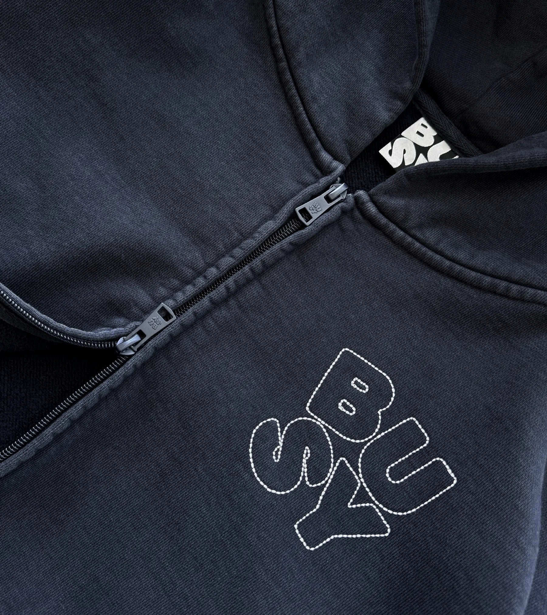 Heritage Zip Hoodie - Washed Navy