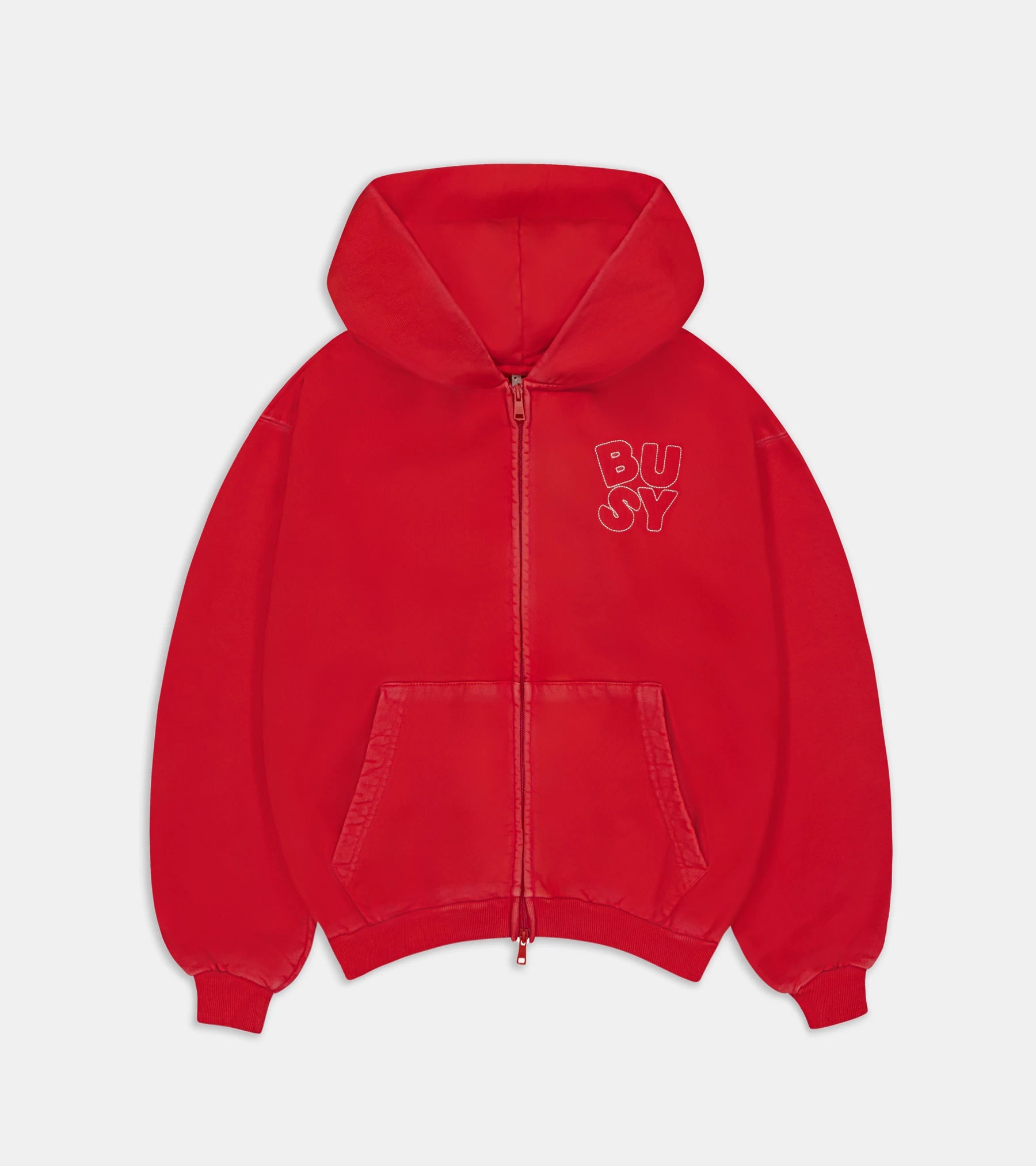 Heritage Zip Hoodie - Washed Red