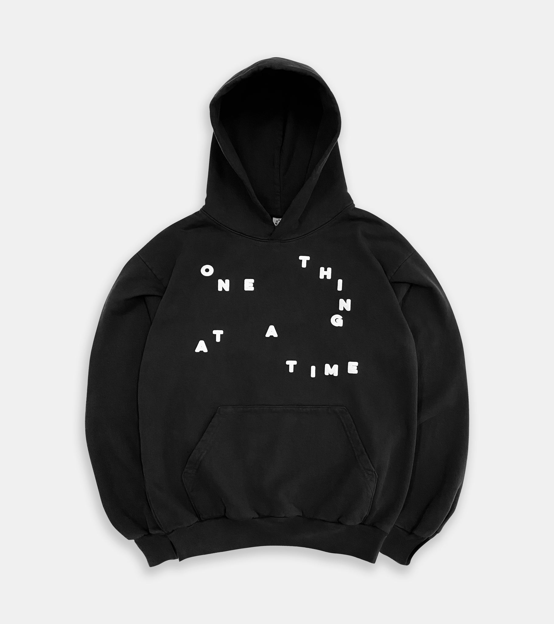 One Thing At A Time Hoodie - Off Black