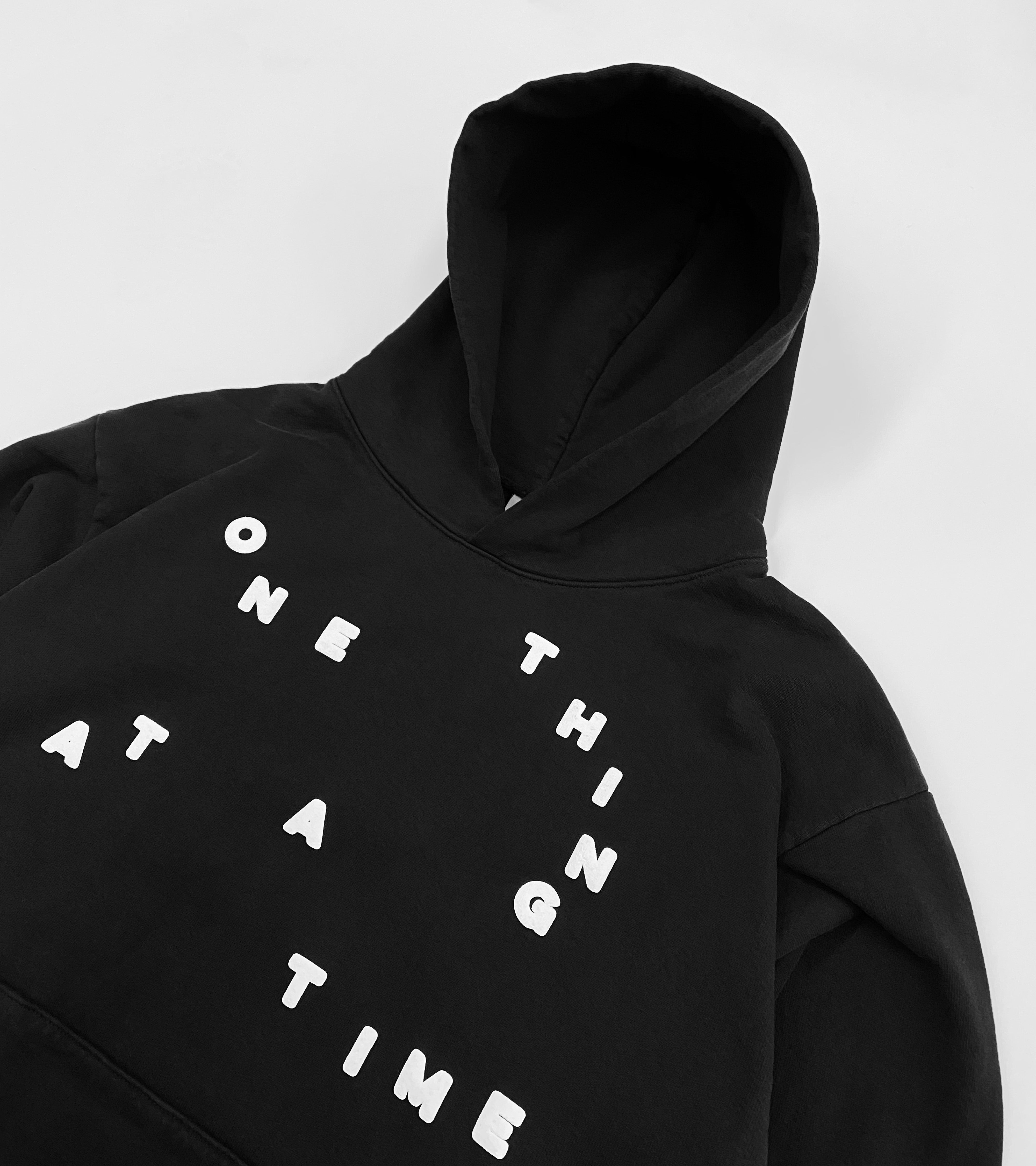 One Thing At A Time Hoodie - Off Black