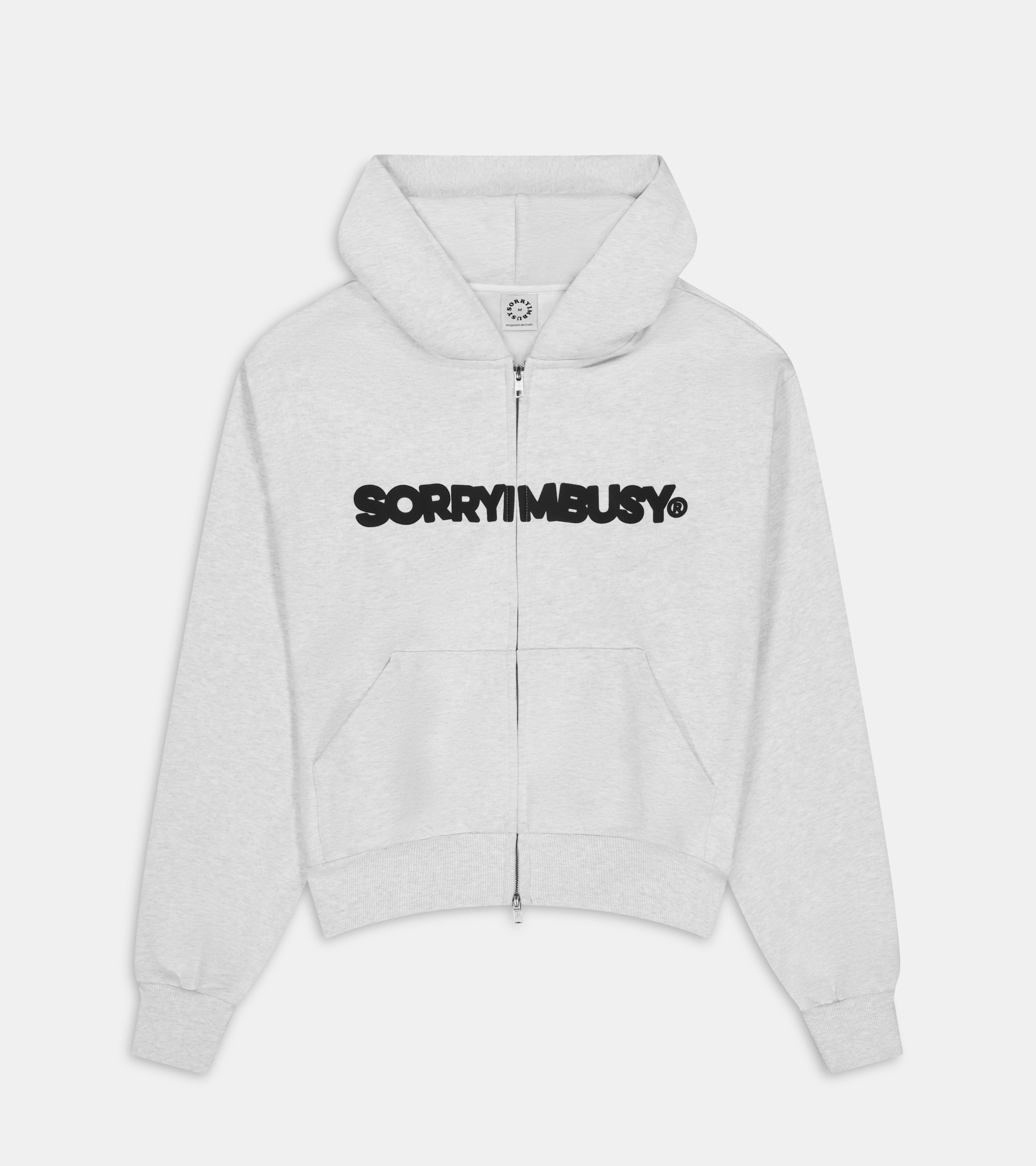 Scramble Zip Hoodie - Ash Grey