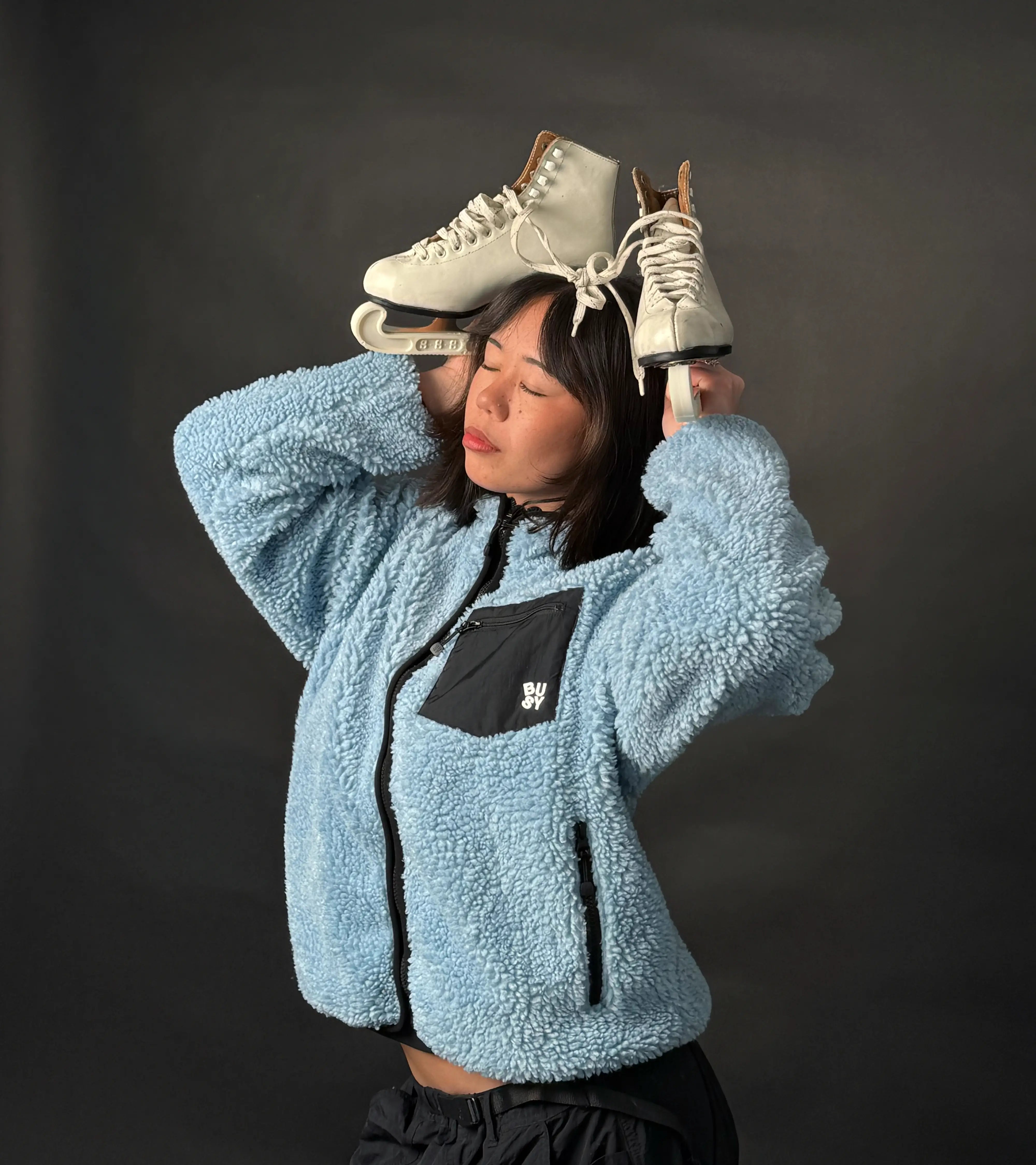 Spellout Sherpa - Baby Blue