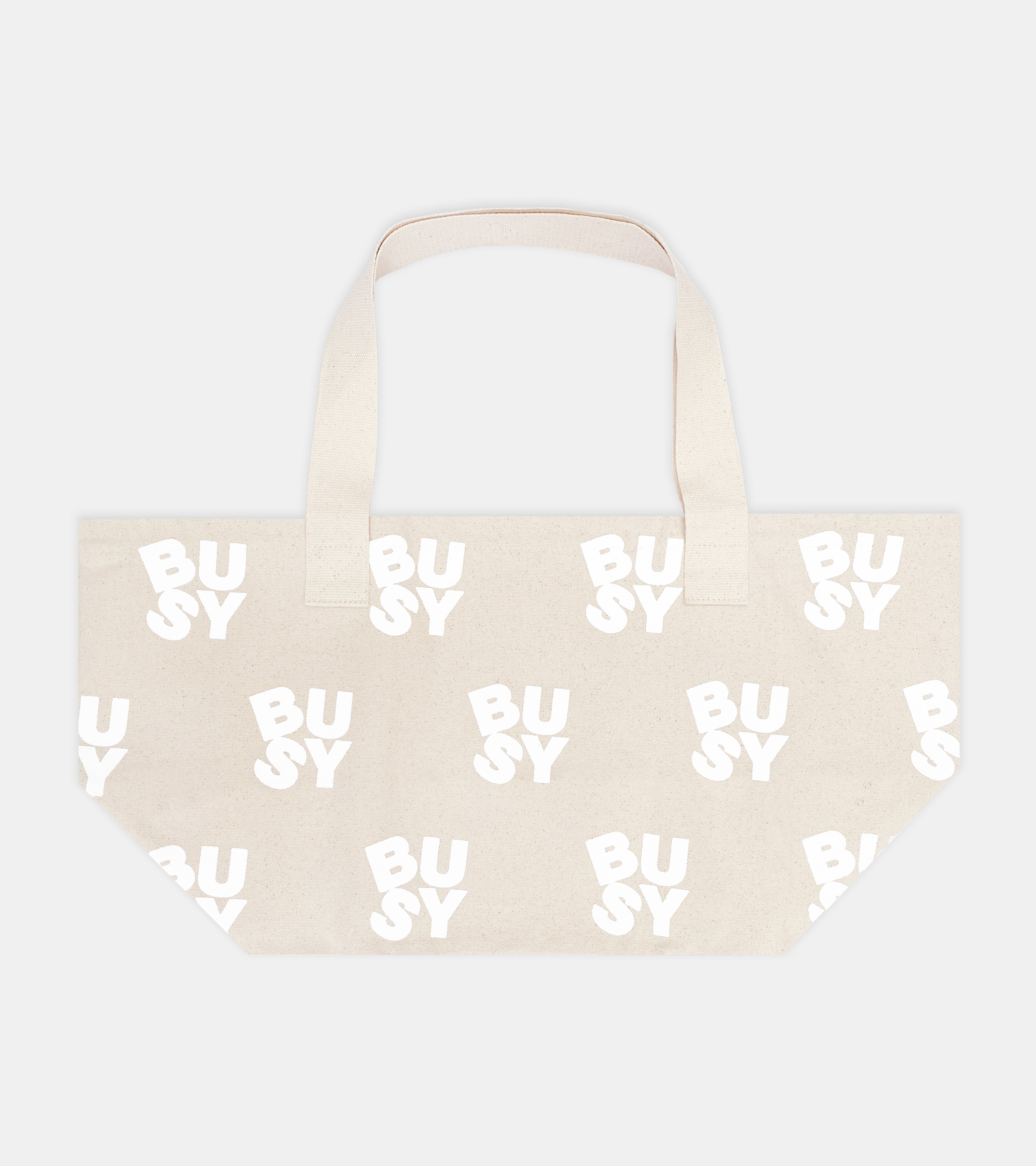 Spellout Tote Bag - Natural/White