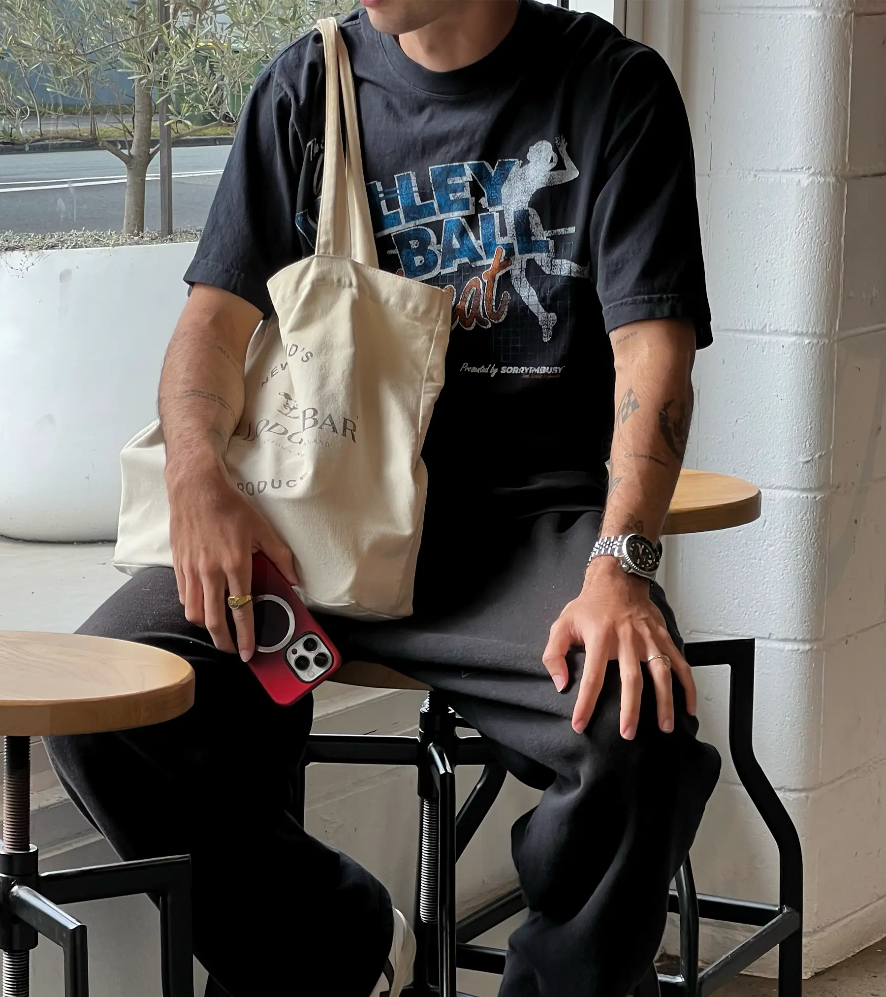 Uluwatu T-Shirt - Off Black