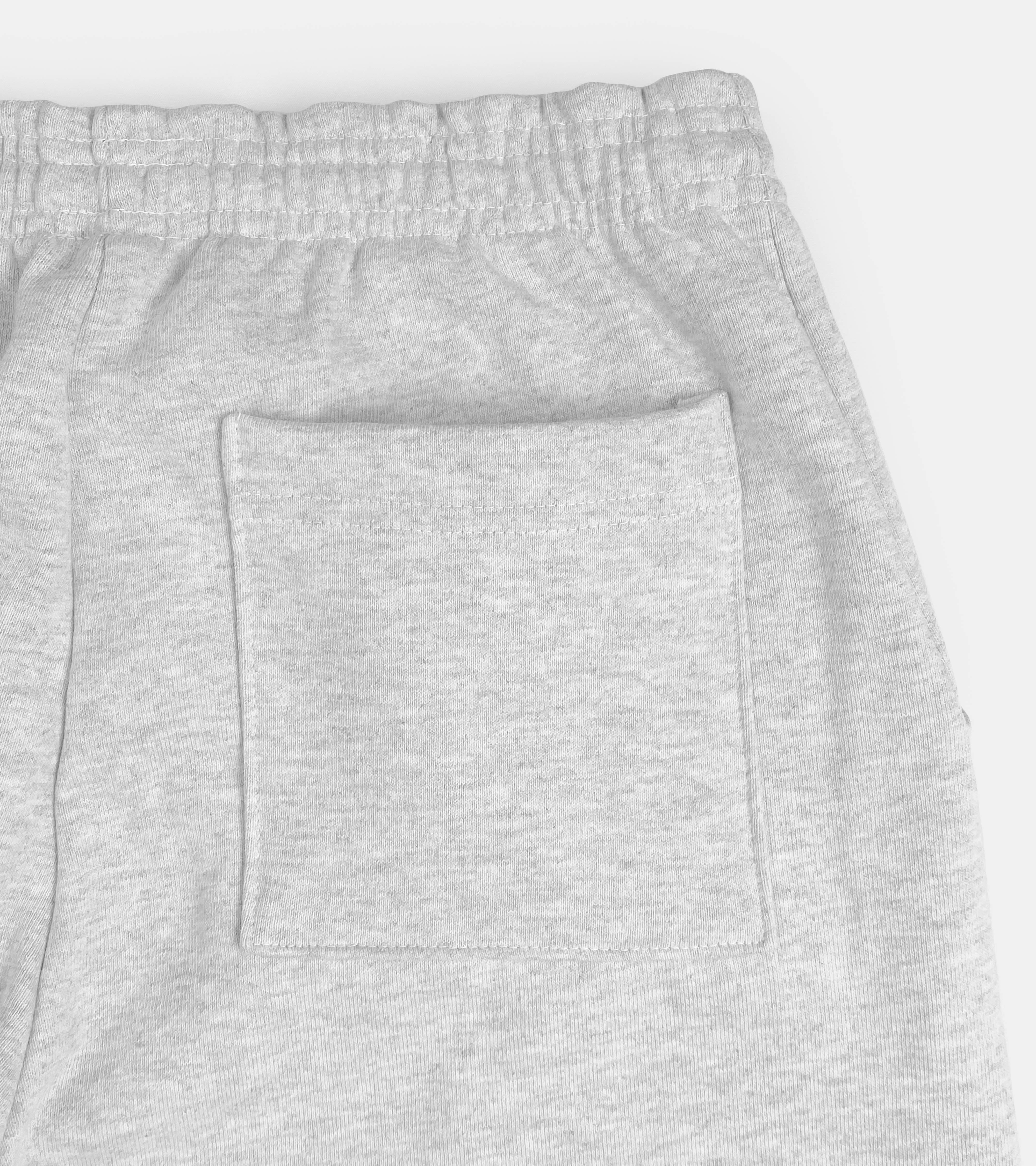 SORRYIMBUSY ASH GREY HEAVYWEIGHT LOGOTYPE SWEATPANTS - 14OZ 475GSM BOXY FIT MADE IN USA