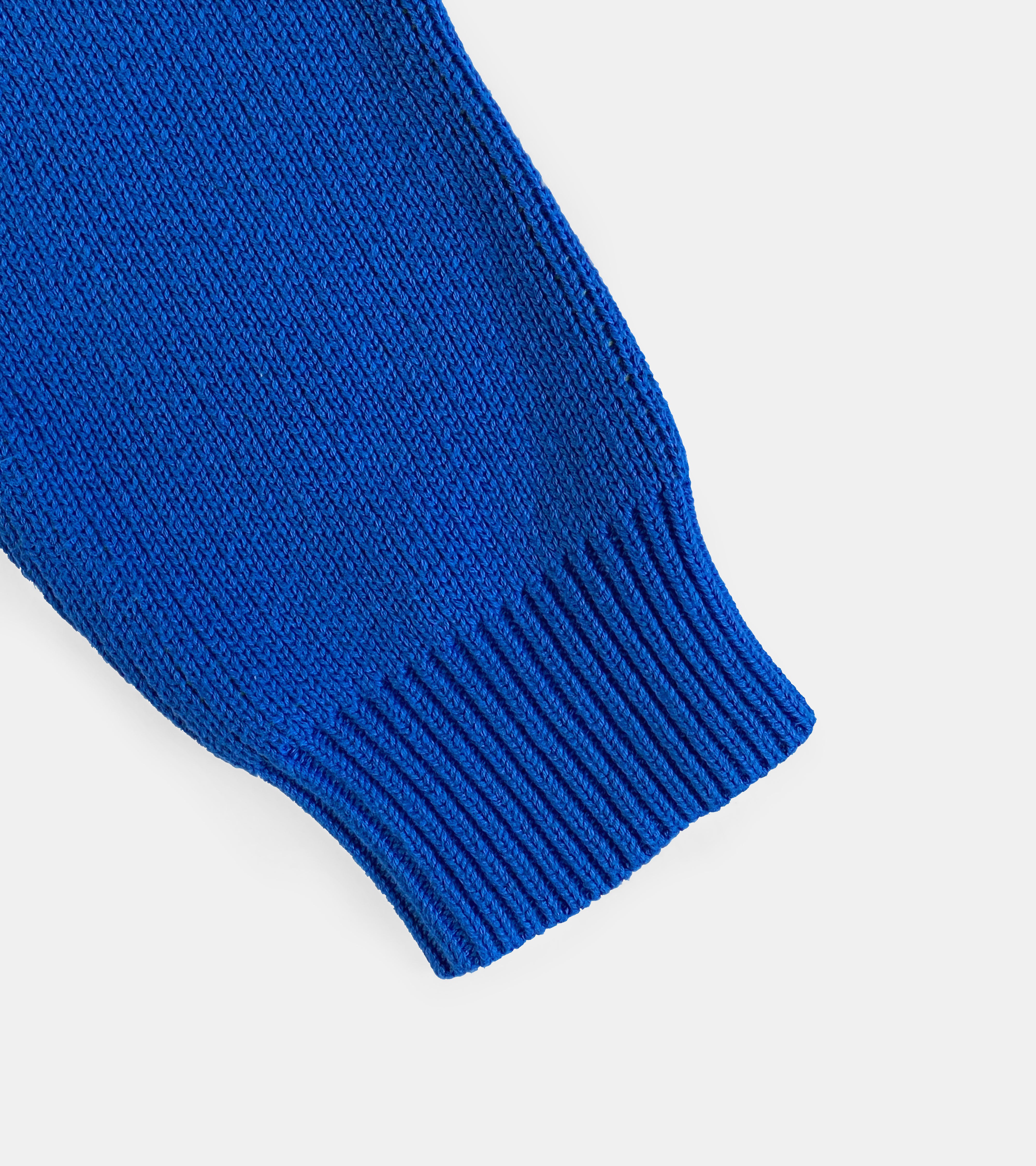 SORRYIMBUSY - Spellout Heavyweight Jacquard Knit in Royal Blue - 100% Cotton