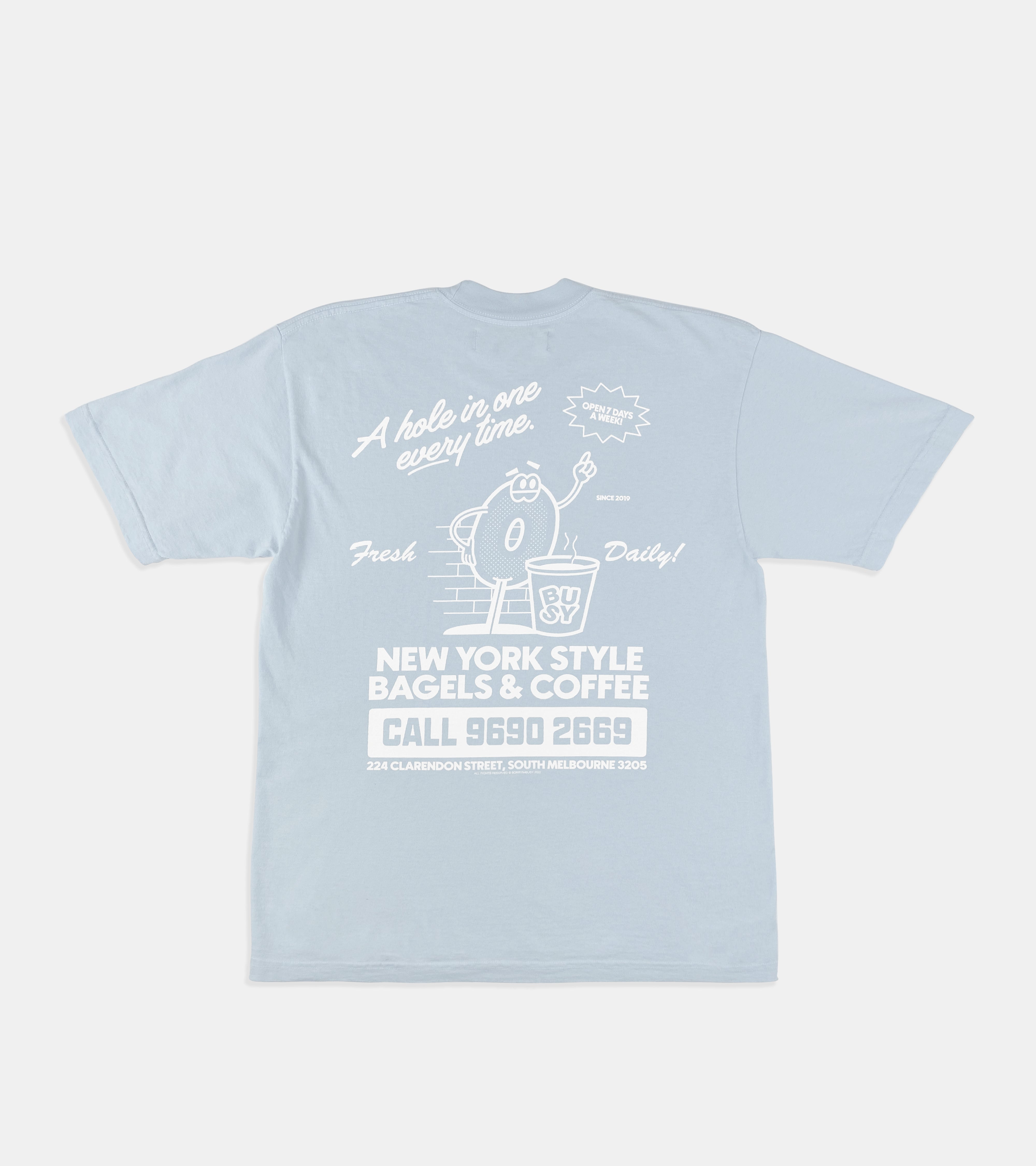 Bricklane Bagels T-Shirt - Baby Blue