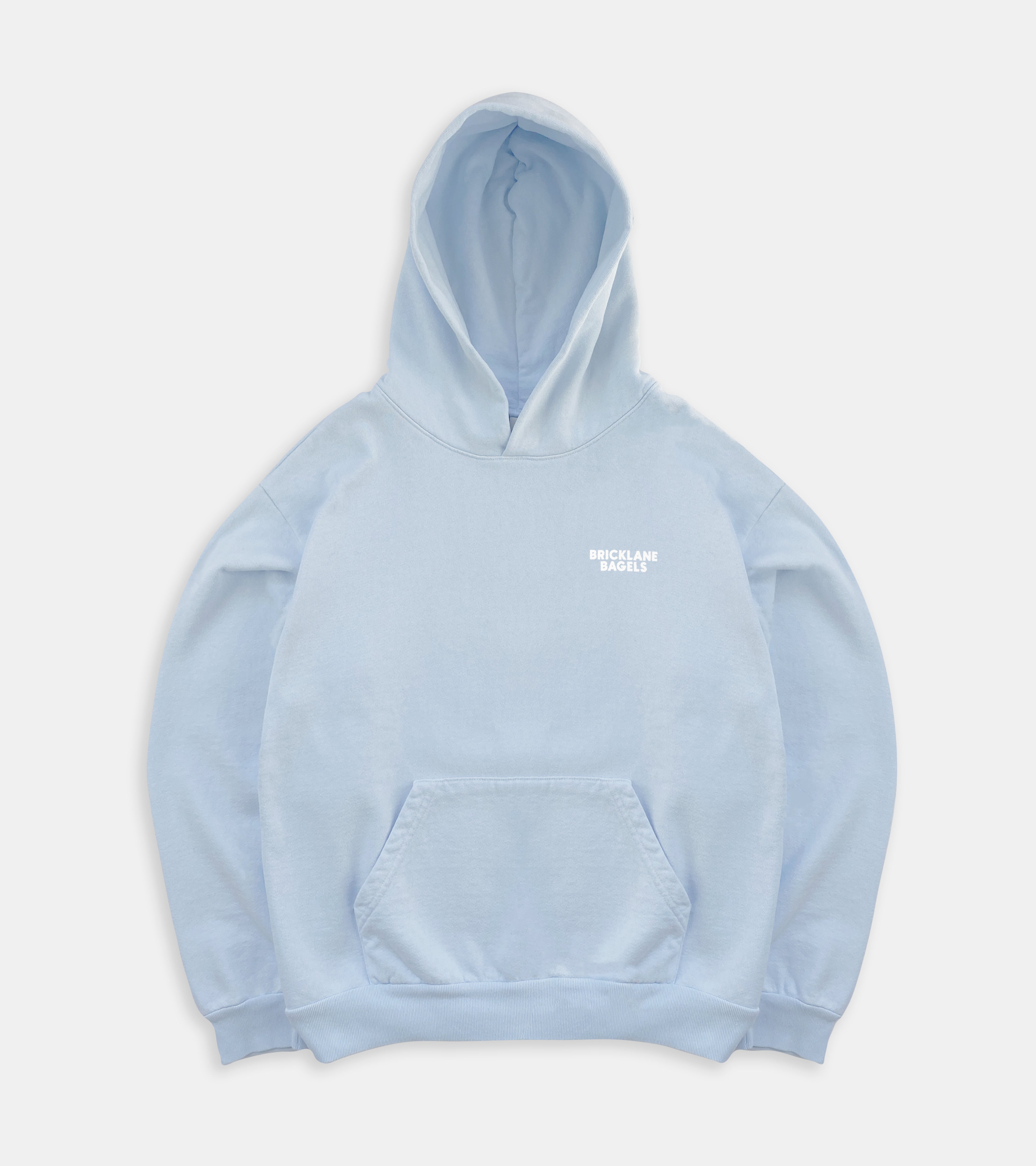 Bricklane Bagels Hoodie - Baby Blue