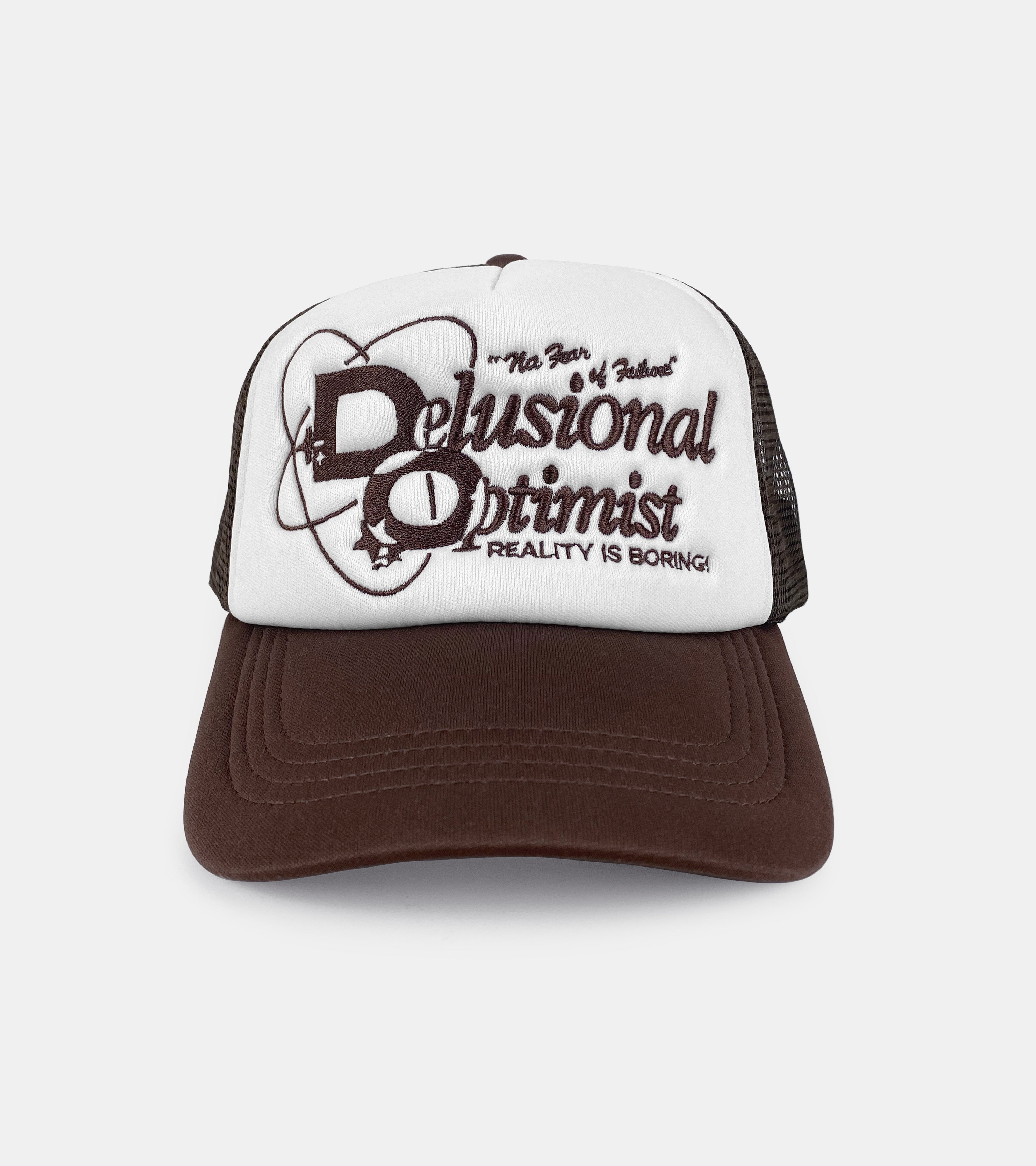 Delusional Optimist Trucker Cap - Brown