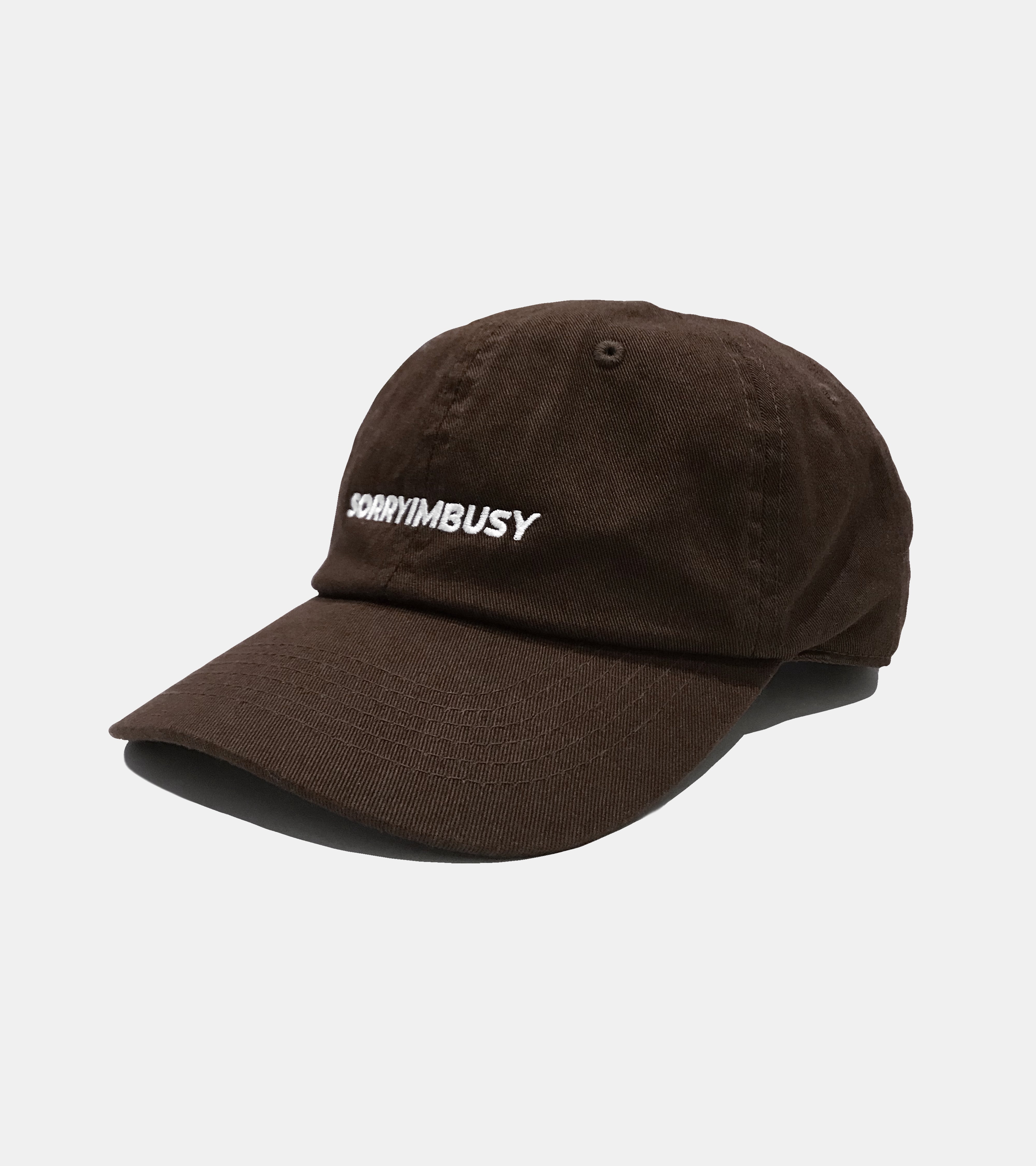 SORRYIMBUSY CLASSIC LOGO CAP BROWN